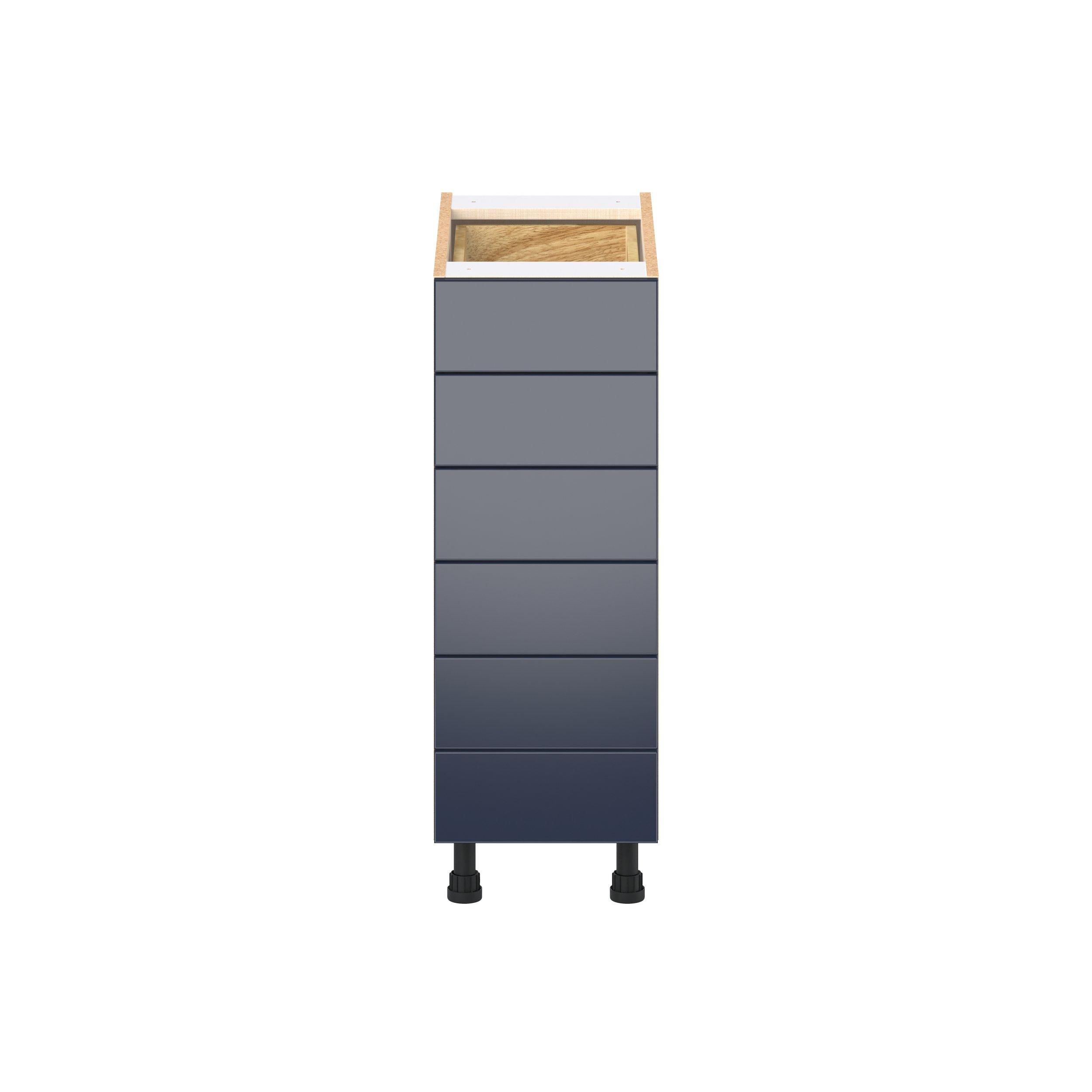 Peachtree 12 in. Painted Midnight Blue Drawer Base Cabinet