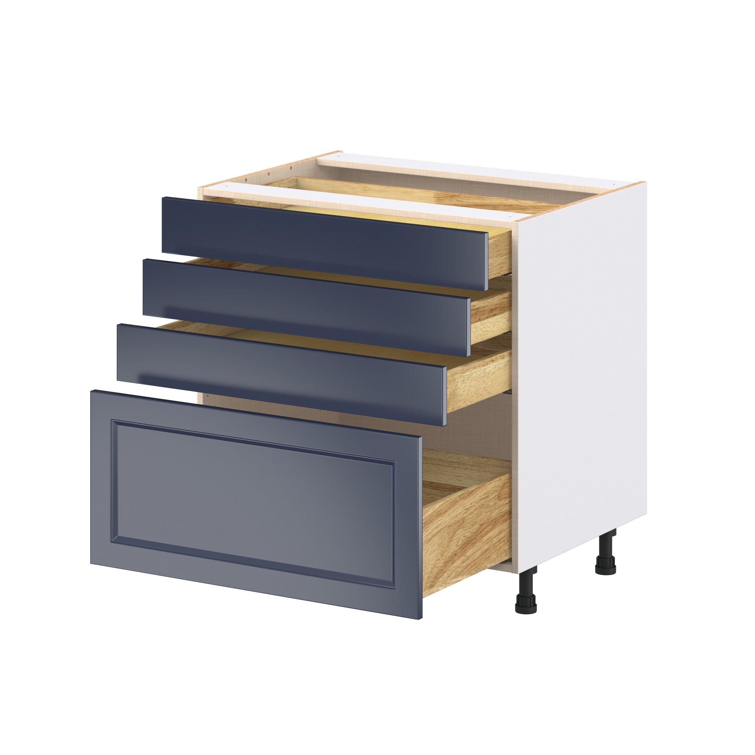 Peachtree 33 in. Painted Midnight Blue Drawer Base Cabinet