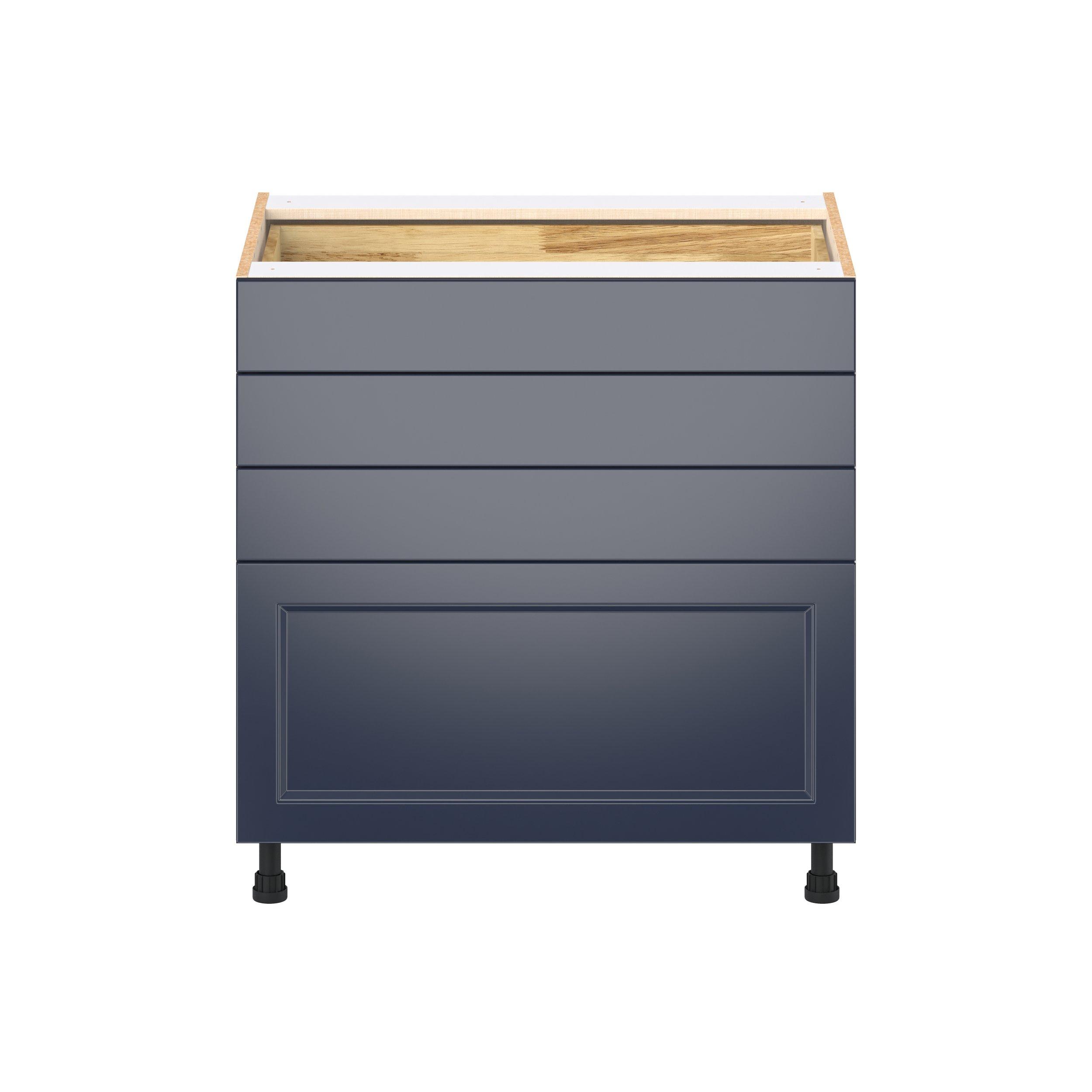 Peachtree 33 in. Painted Midnight Blue Drawer Base Cabinet