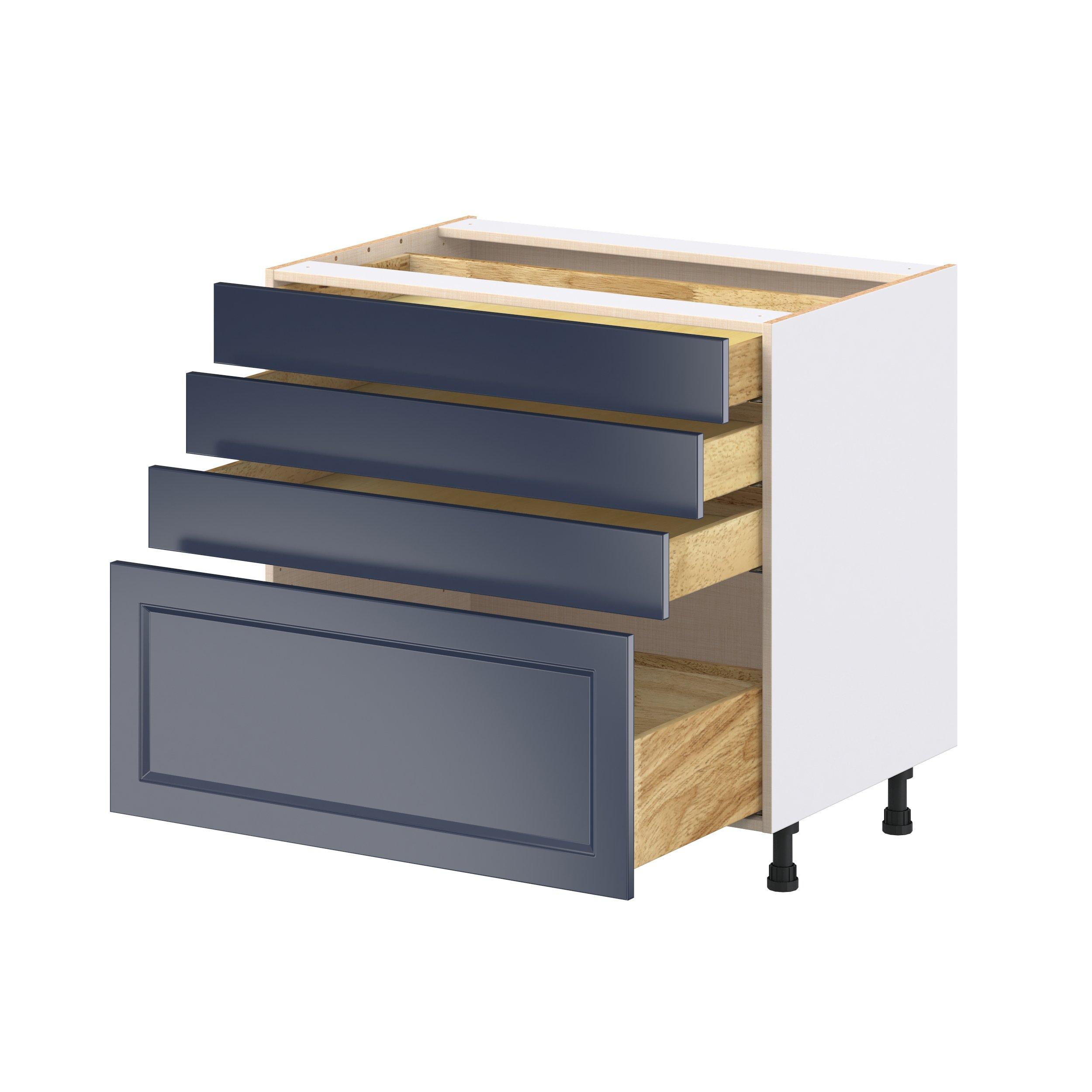 Peachtree 36 in. Painted Midnight Blue Drawer Base Cabinet