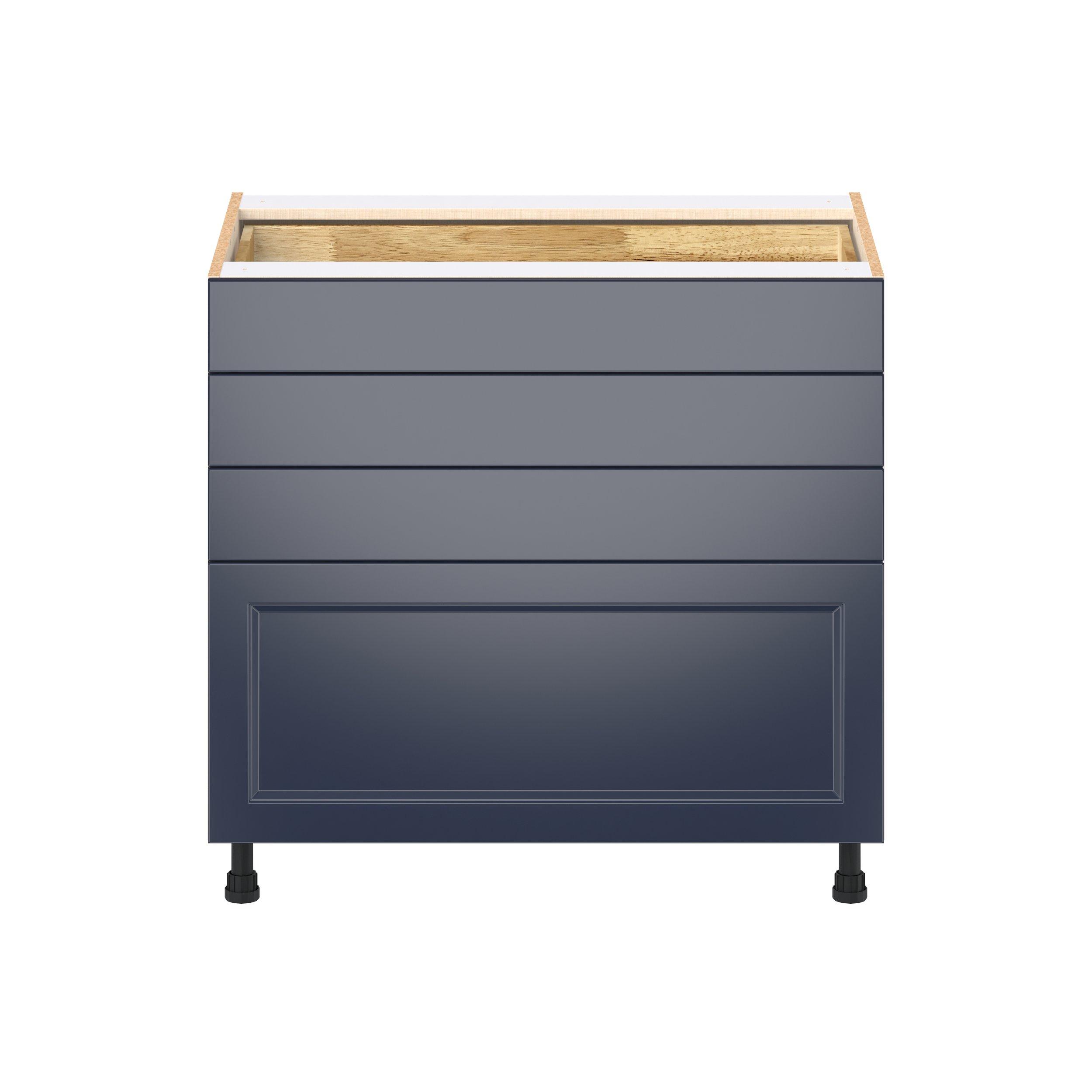 Peachtree 36 in. Painted Midnight Blue Drawer Base Cabinet