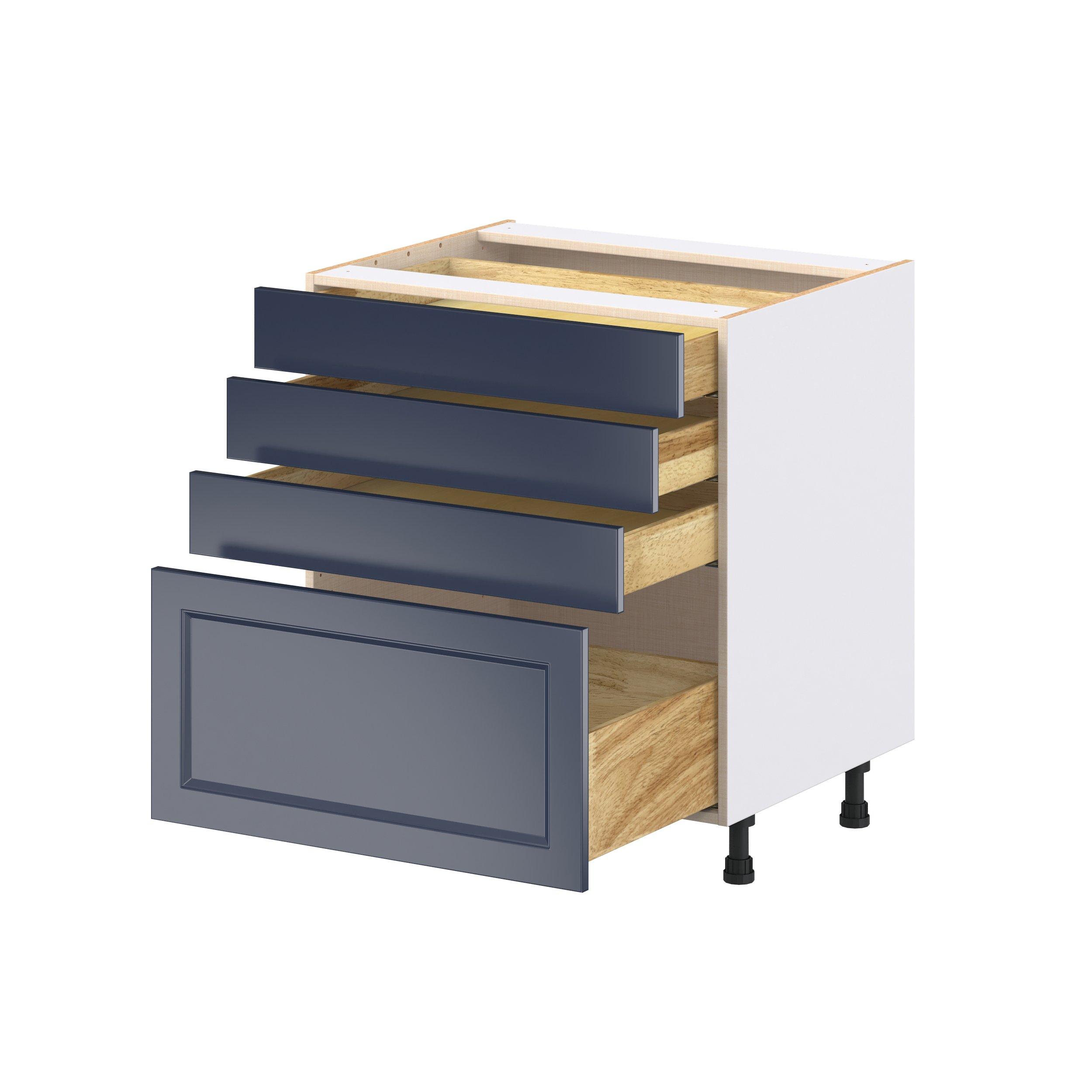 Peachtree 30 in. Painted Midnight Blue Drawer Base Cabinet