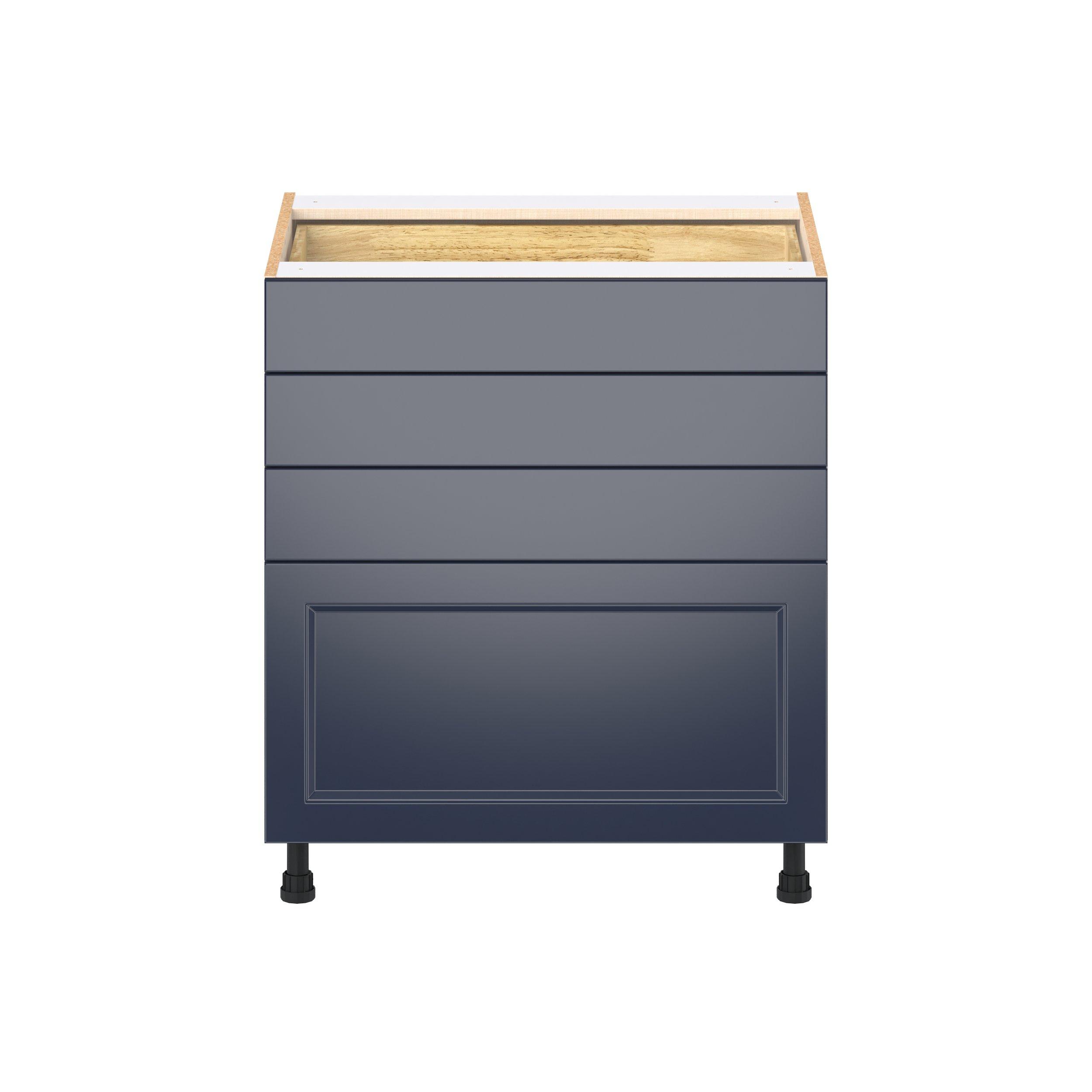Peachtree 30 in. Painted Midnight Blue Drawer Base Cabinet