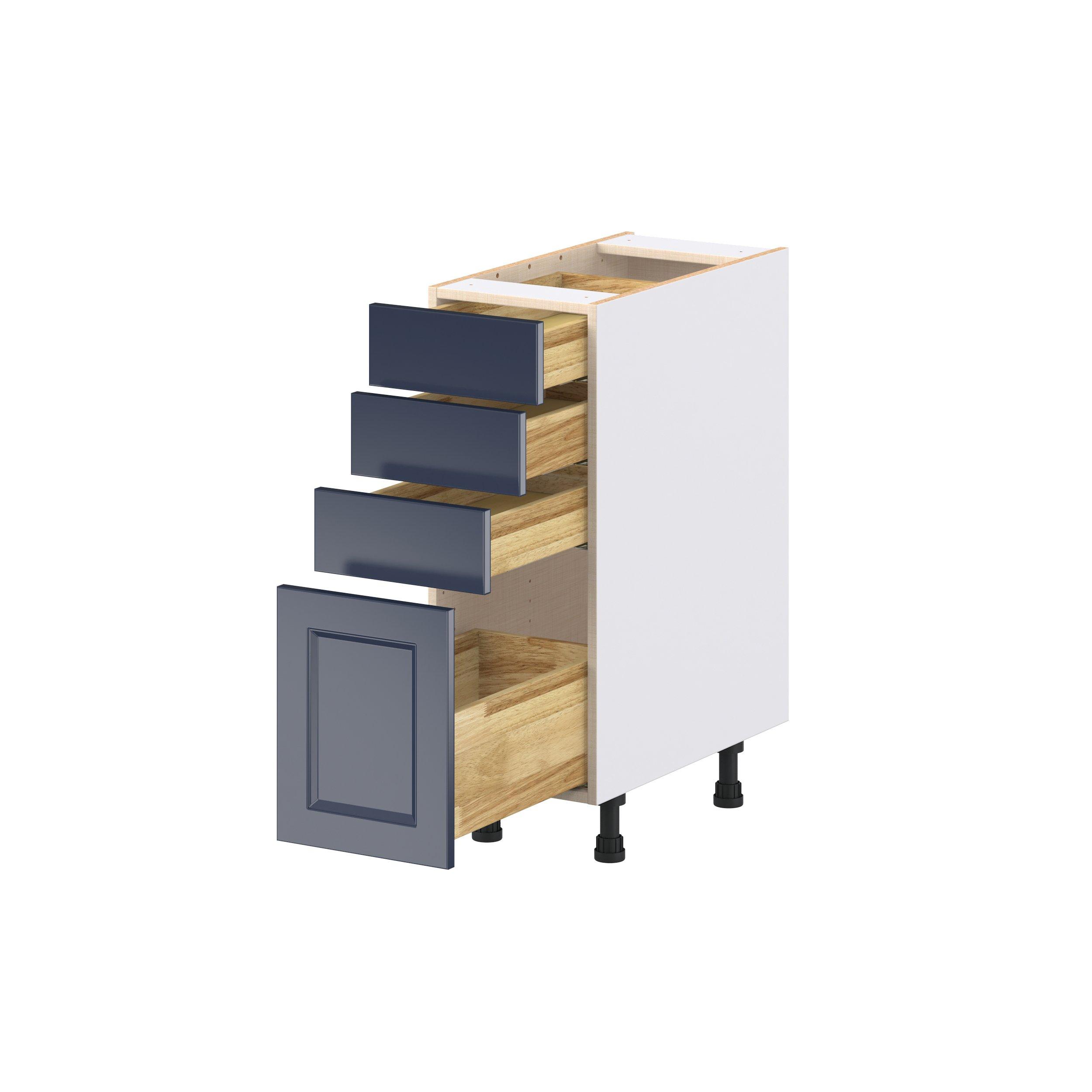 Peachtree 12 in. Painted Midnight Blue Drawer Base Cabinet