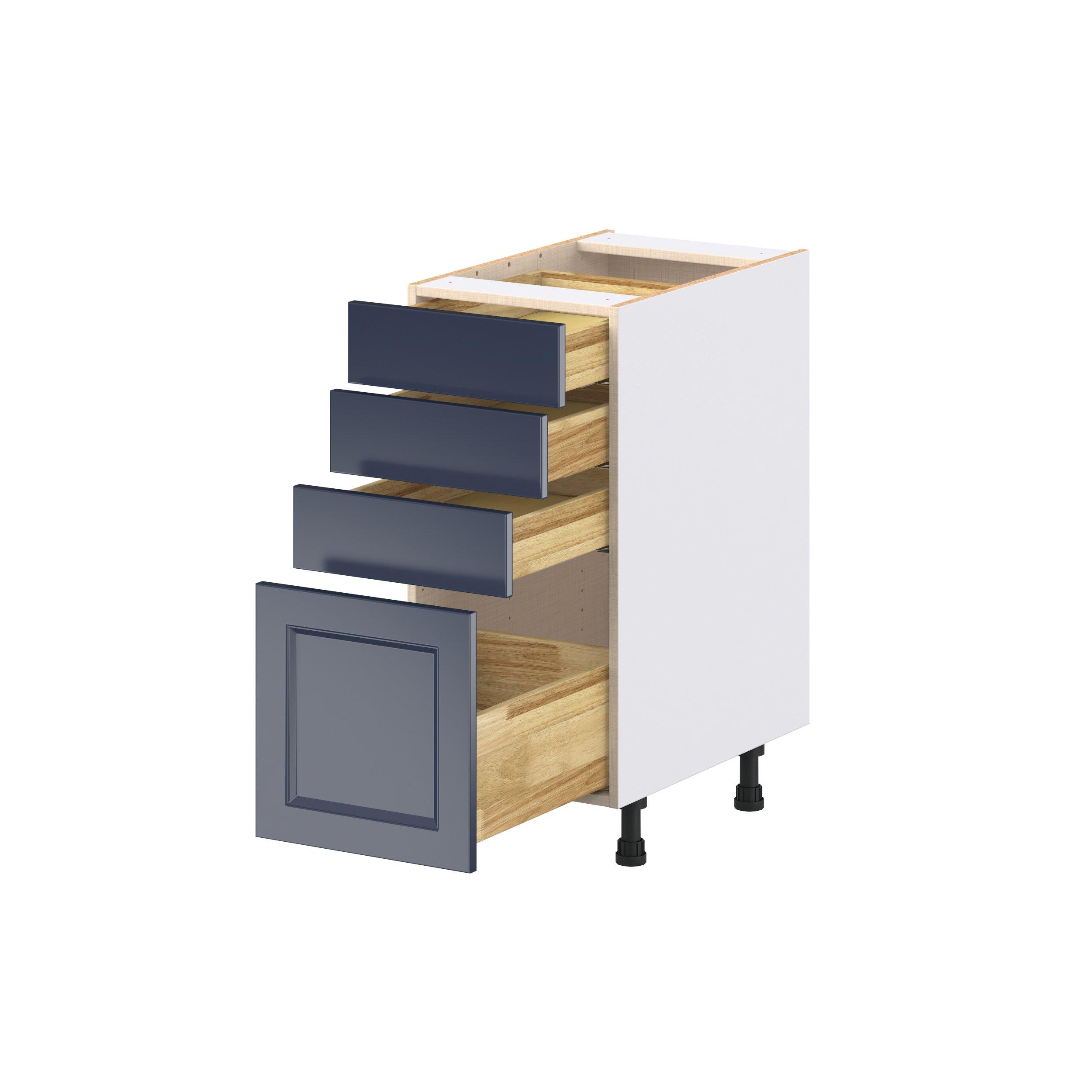Peachtree 15 in. Painted Midnight Blue Drawer Base Cabinet