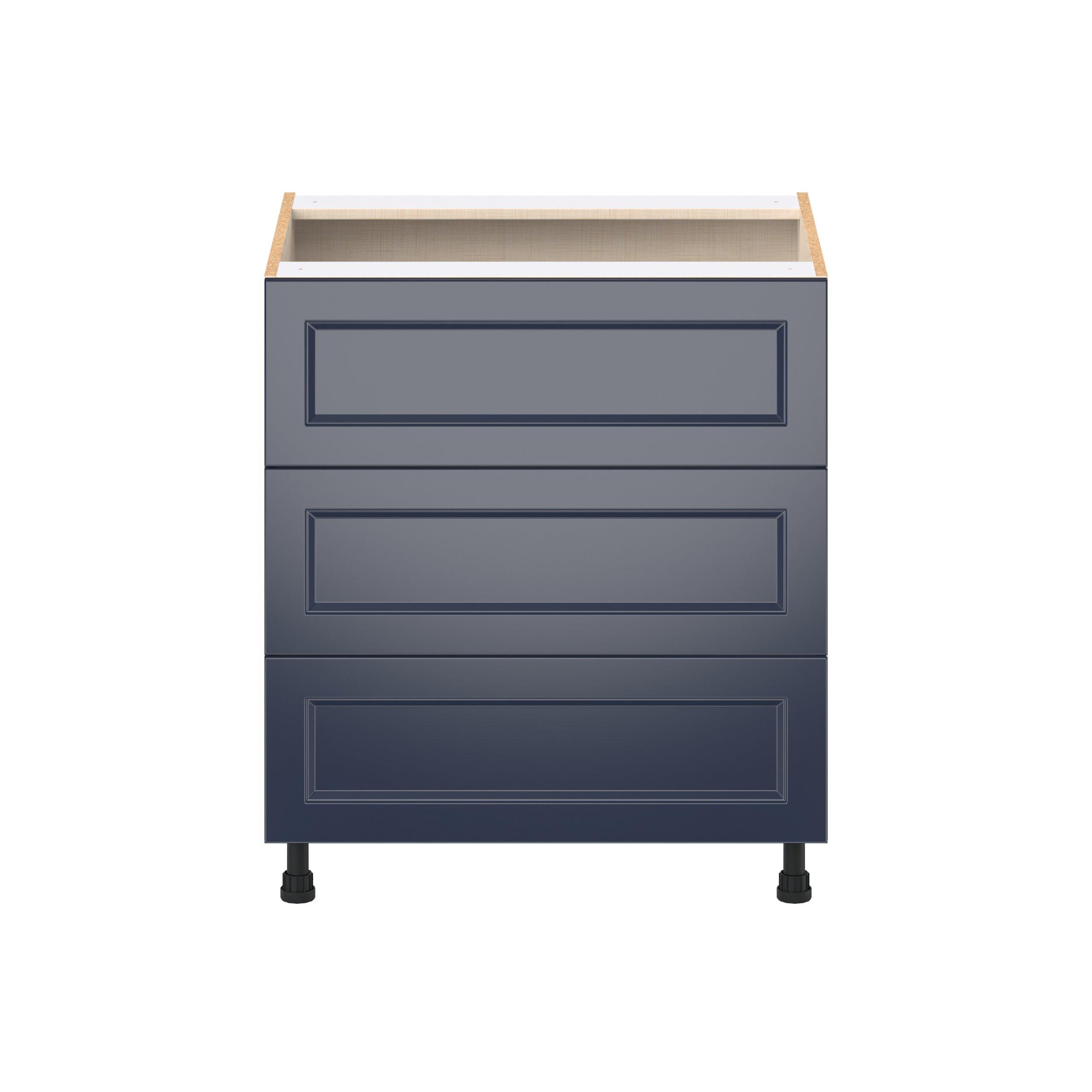 Peachtree 30 in. Painted Midnight Blue Drawer Base Cabinet