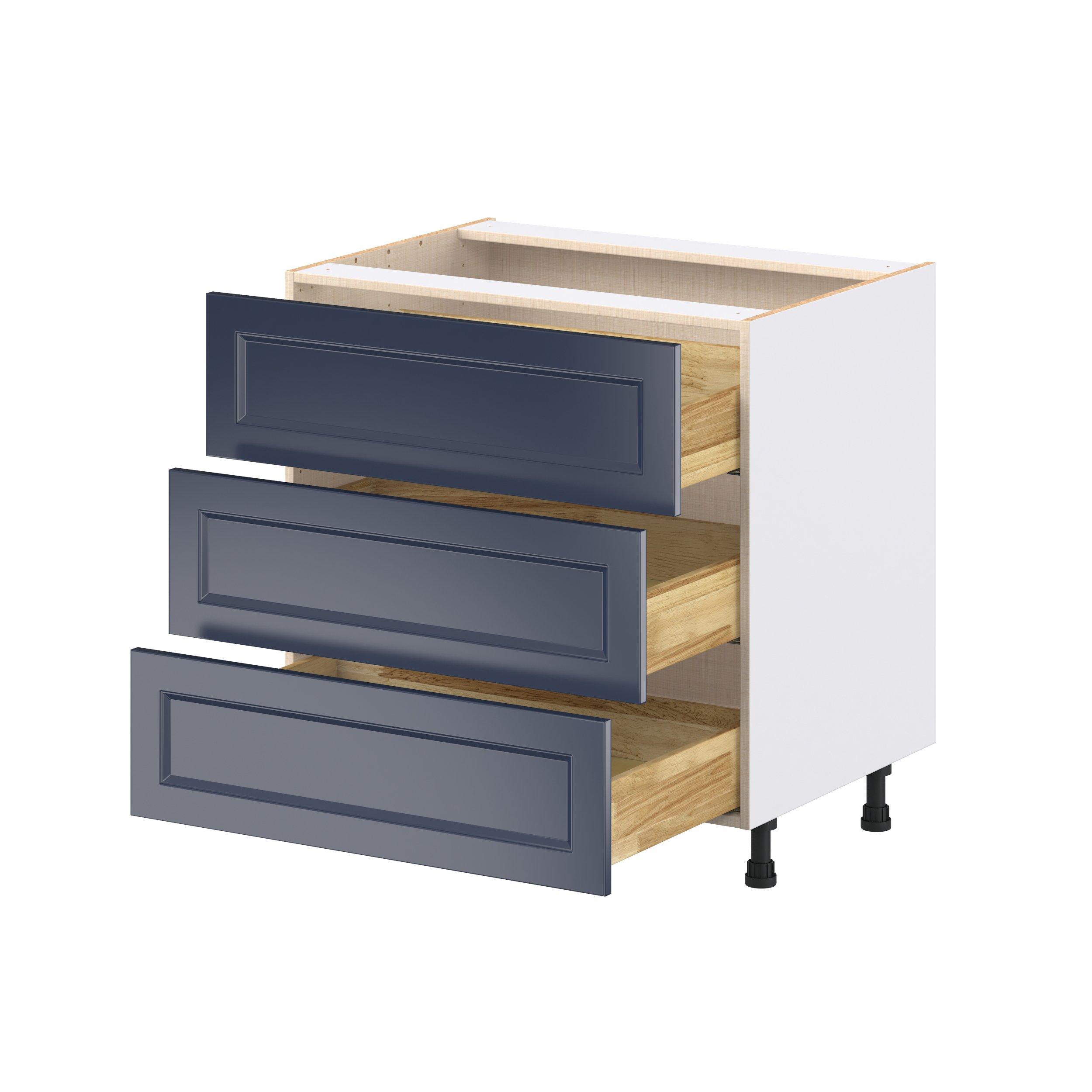 Peachtree 33 in. Painted Midnight Blue Drawer Base Cabinet