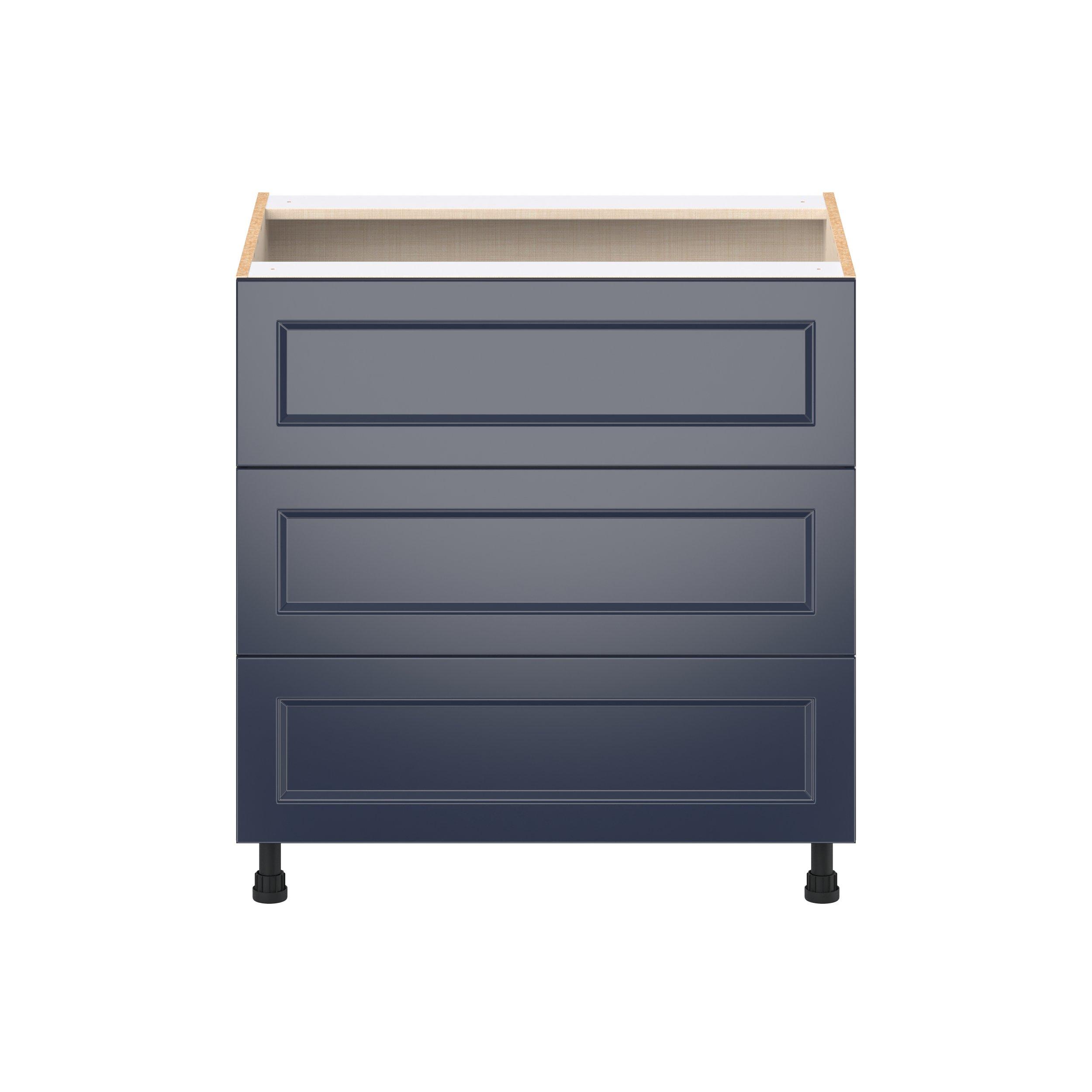 Peachtree 33 in. Painted Midnight Blue Drawer Base Cabinet