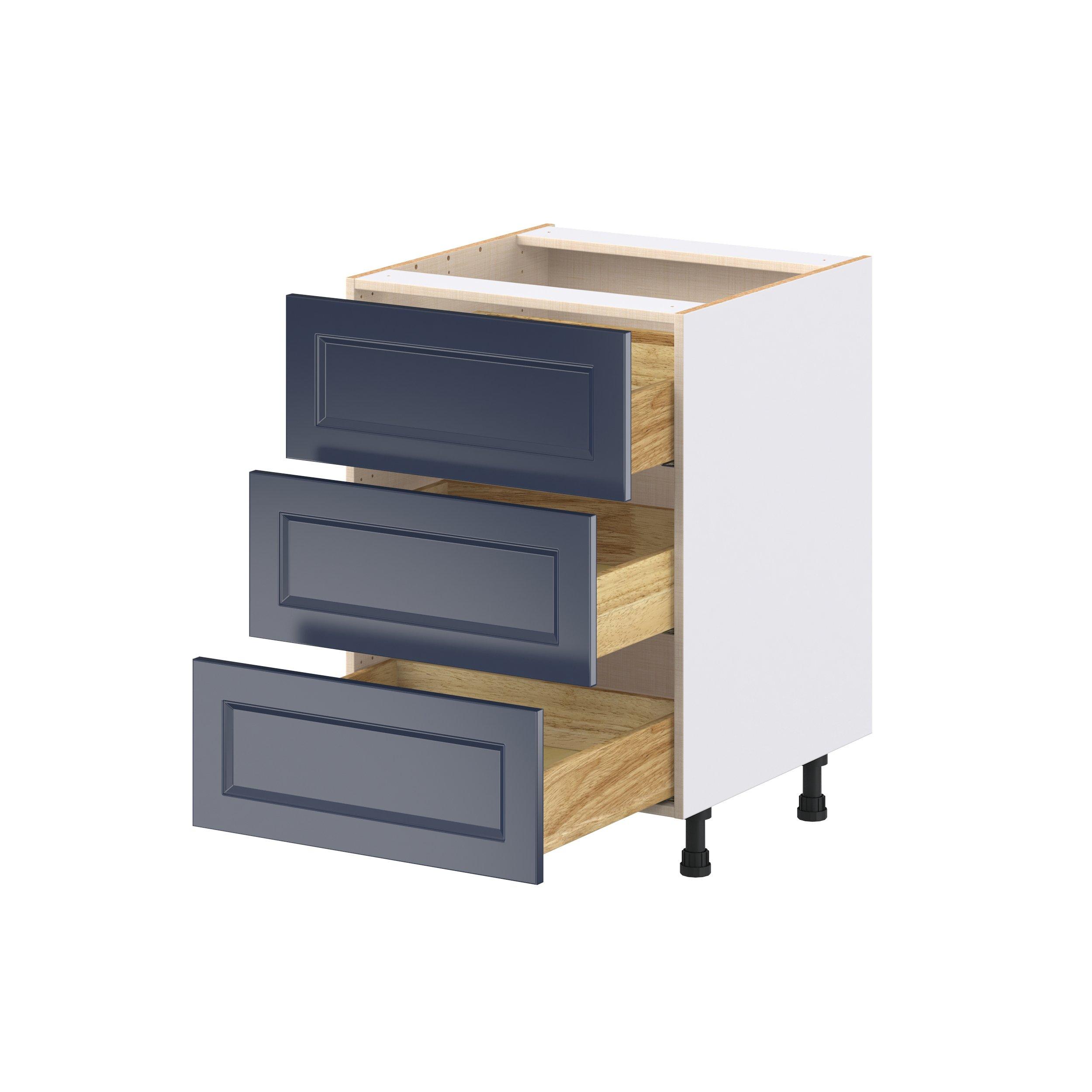 Peachtree 24 in. Painted Midnight Blue Drawer Base Cabinet