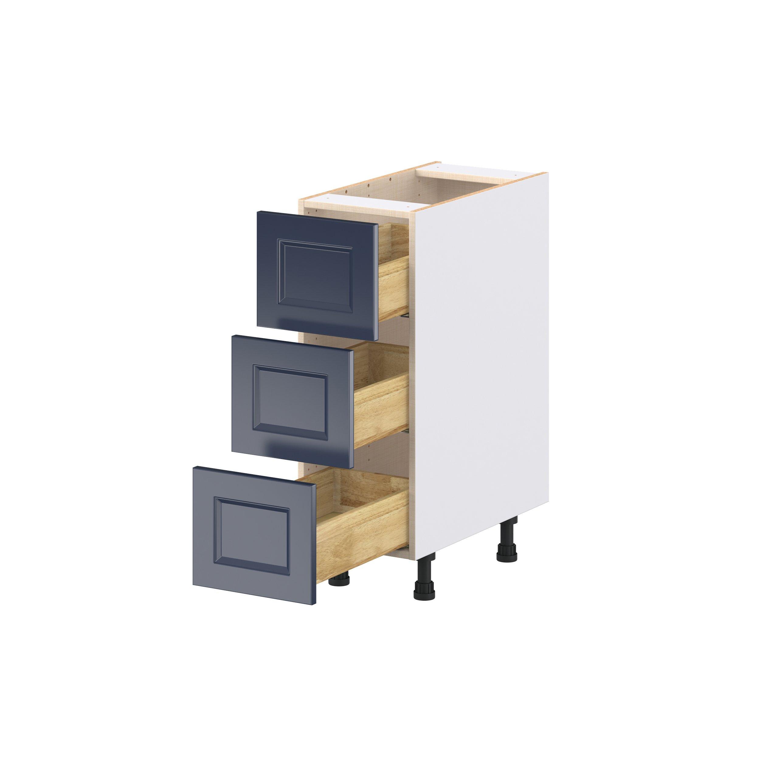 Peachtree 12 in. Painted Midnight Blue Drawer Base Cabinet