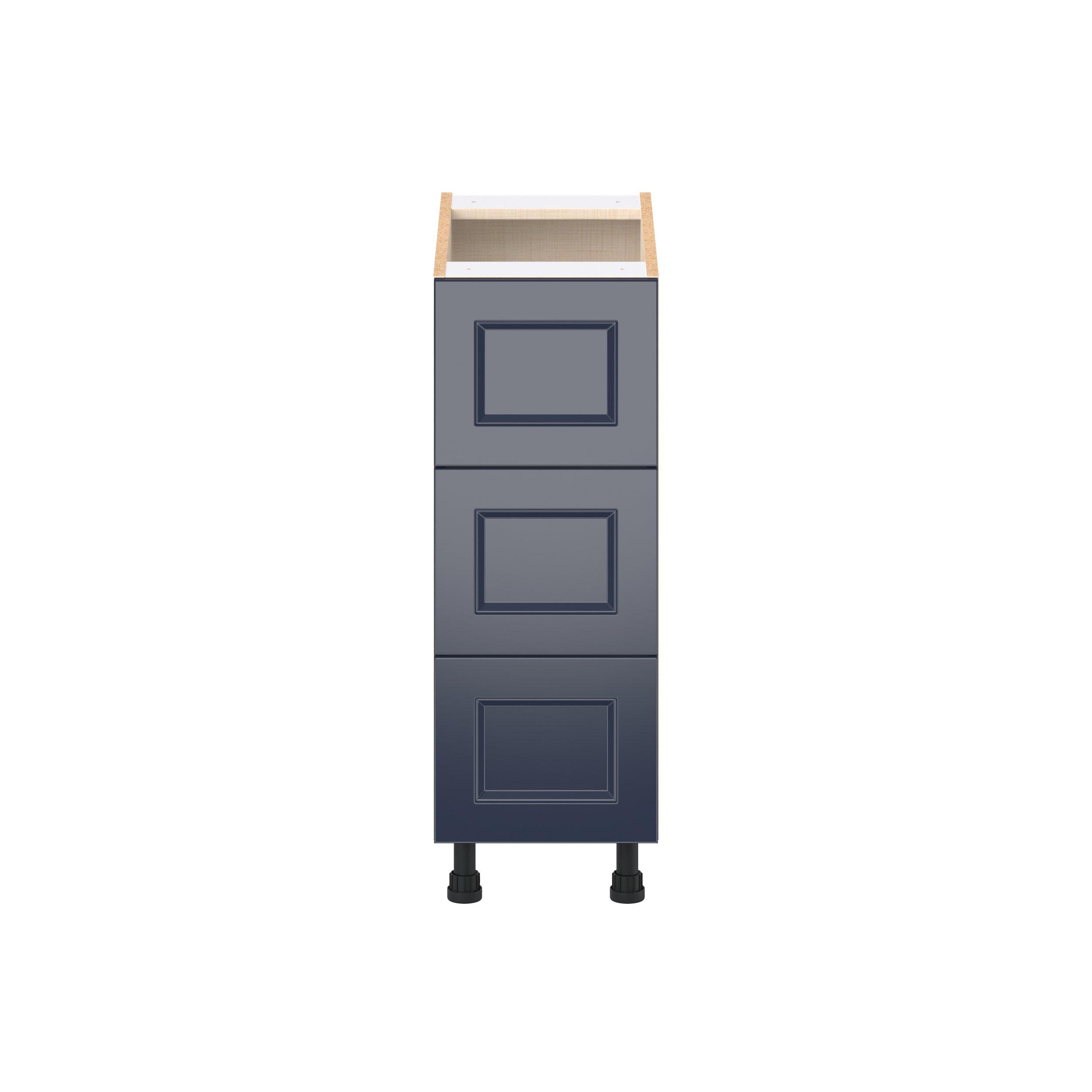 Peachtree 12 in. Painted Midnight Blue Drawer Base Cabinet
