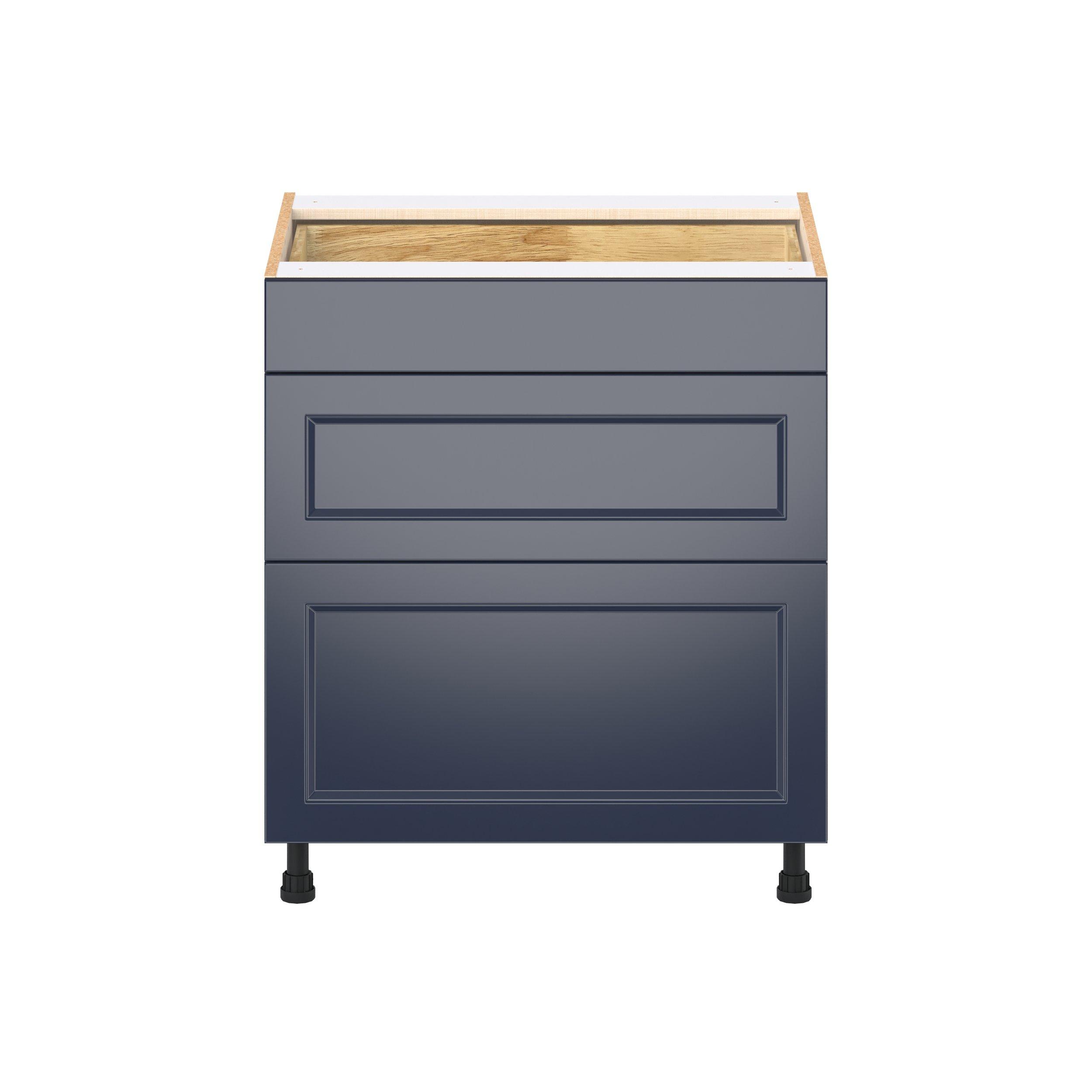 Peachtree 30 in. Painted Midnight Blue Drawer Base Cabinet
