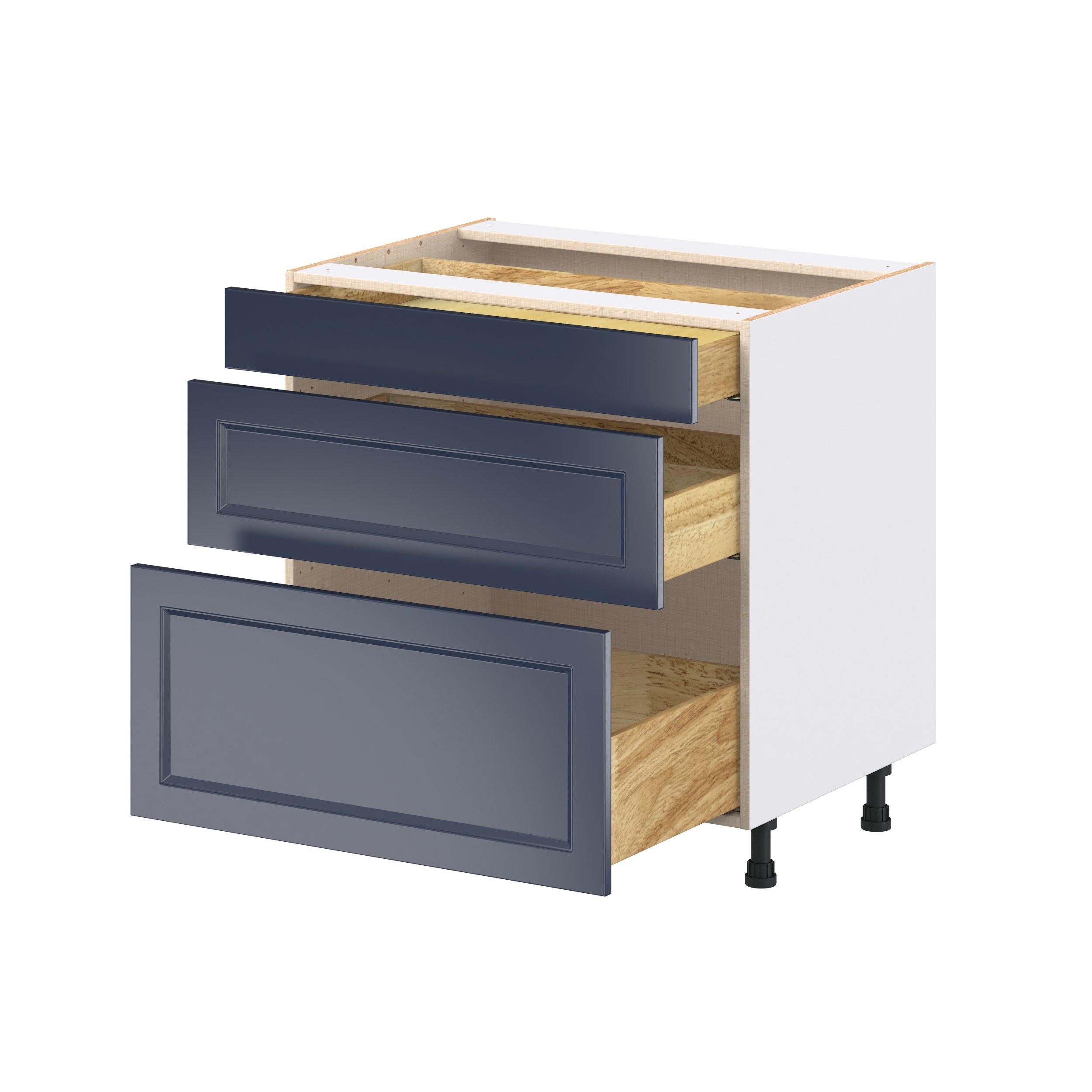Peachtree 33 in. Painted Midnight Blue Drawer Base Cabinet