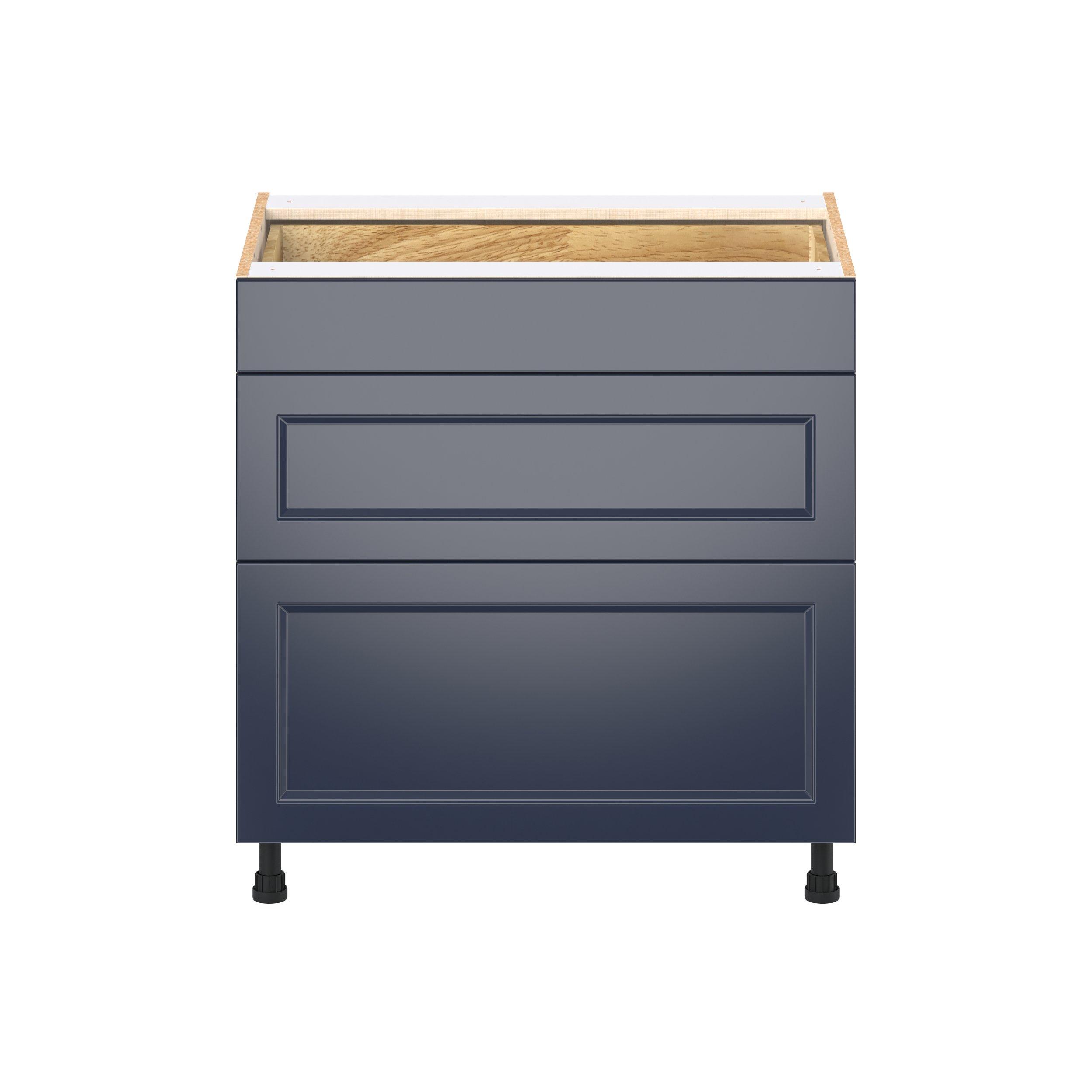Peachtree 33 in. Painted Midnight Blue Drawer Base Cabinet