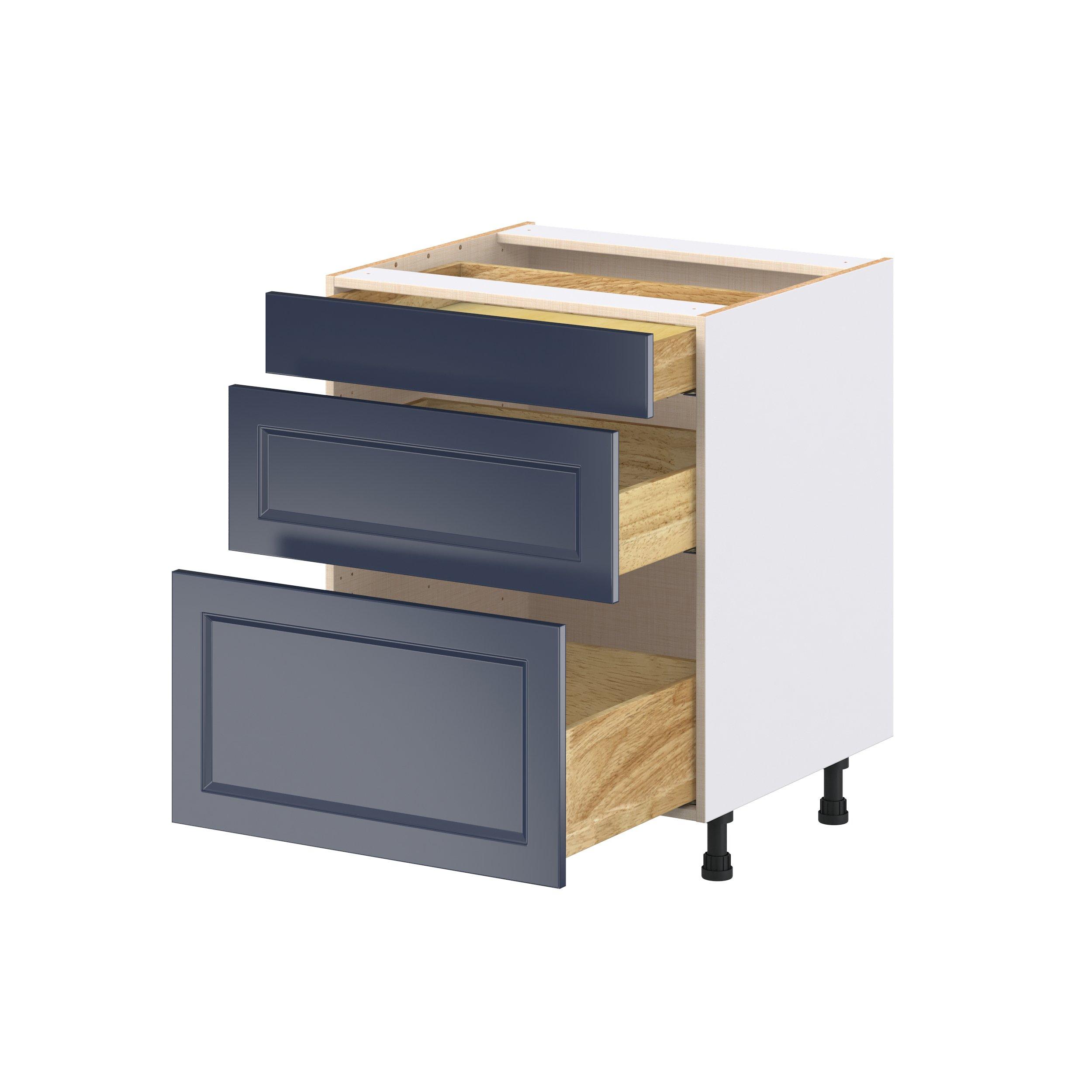 Peachtree 27 in. Painted Midnight Blue Drawer Base Cabinet