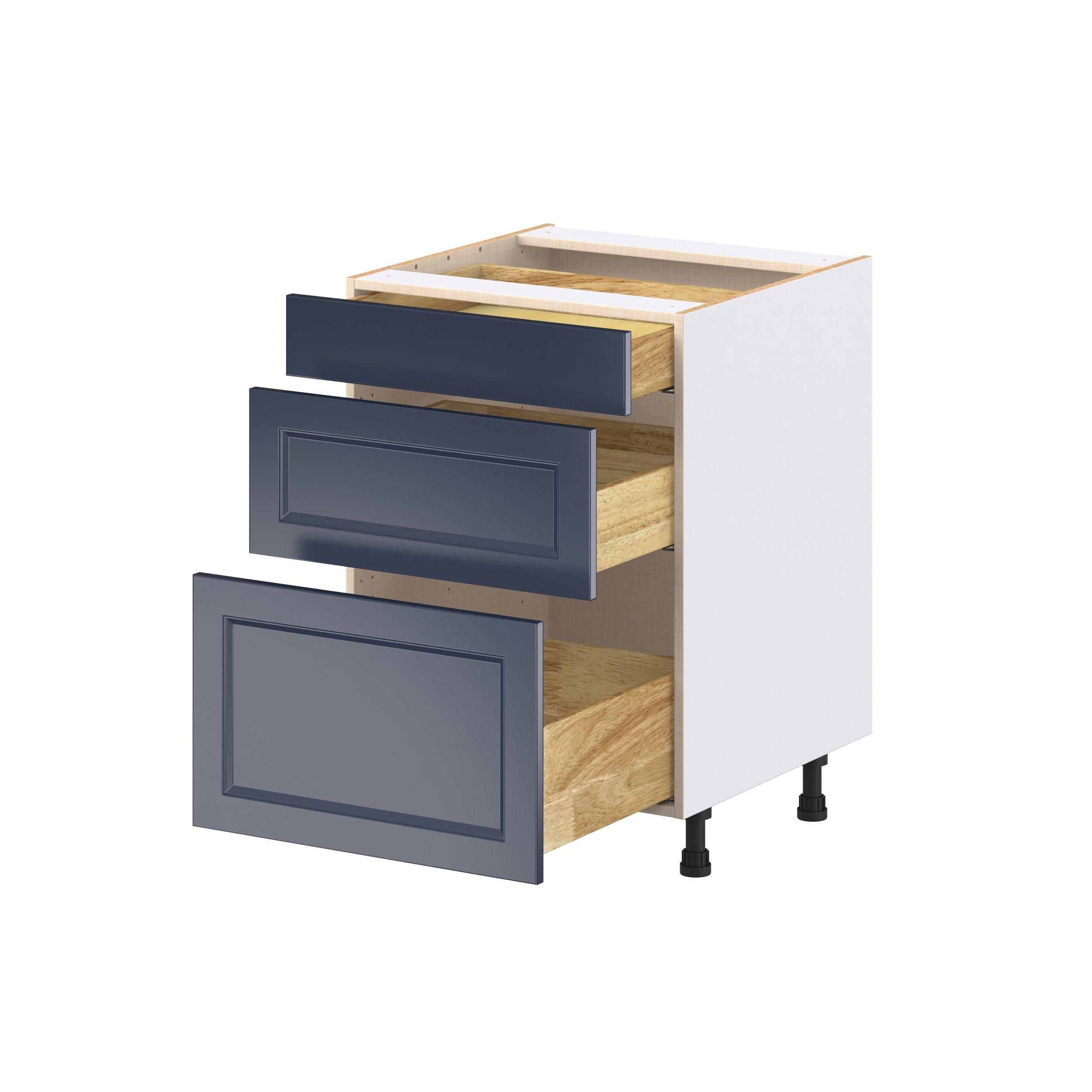 Peachtree 24 in. Painted Midnight Blue Drawer Base Cabinet