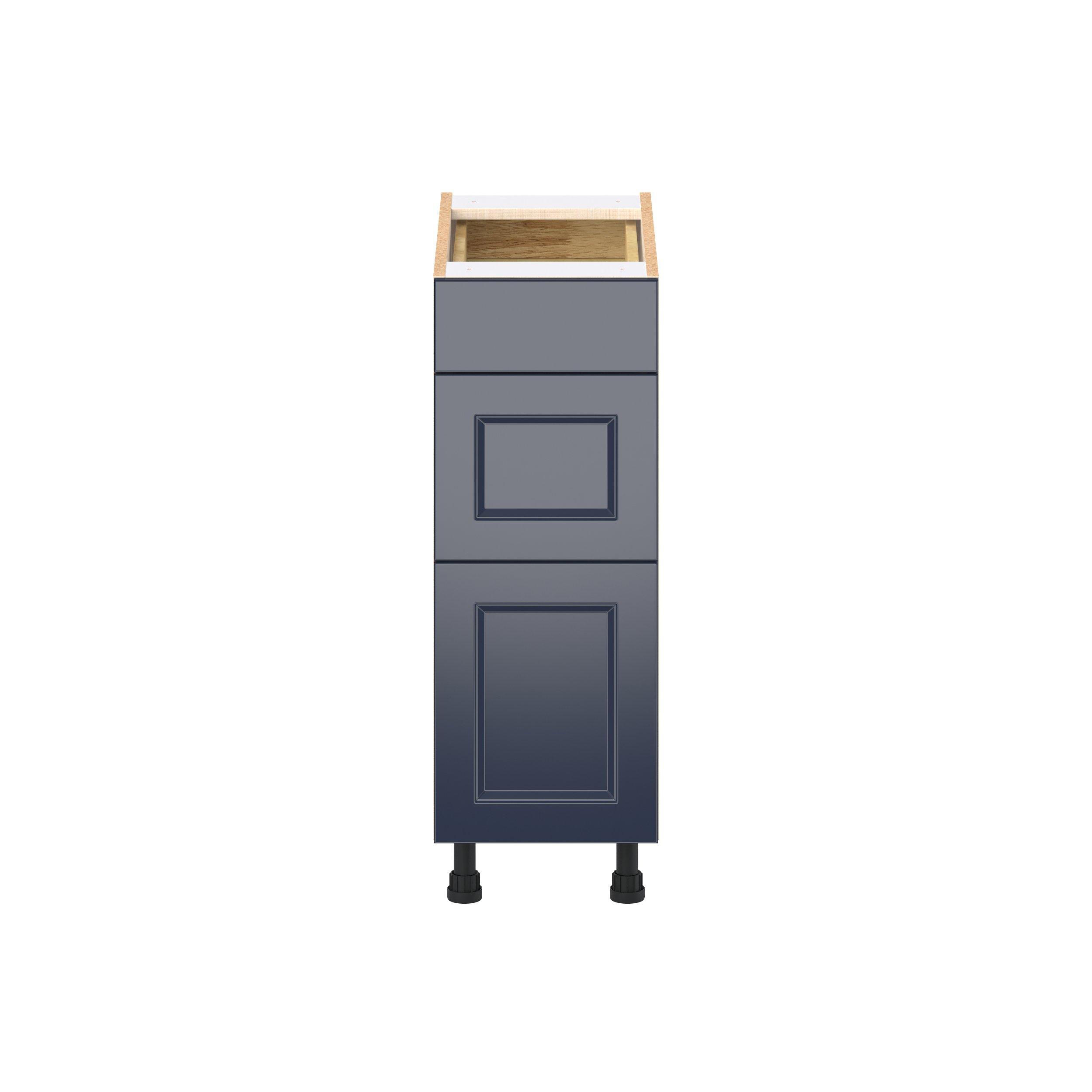 Peachtree 12 in. Painted Midnight Blue Drawer Base Cabinet