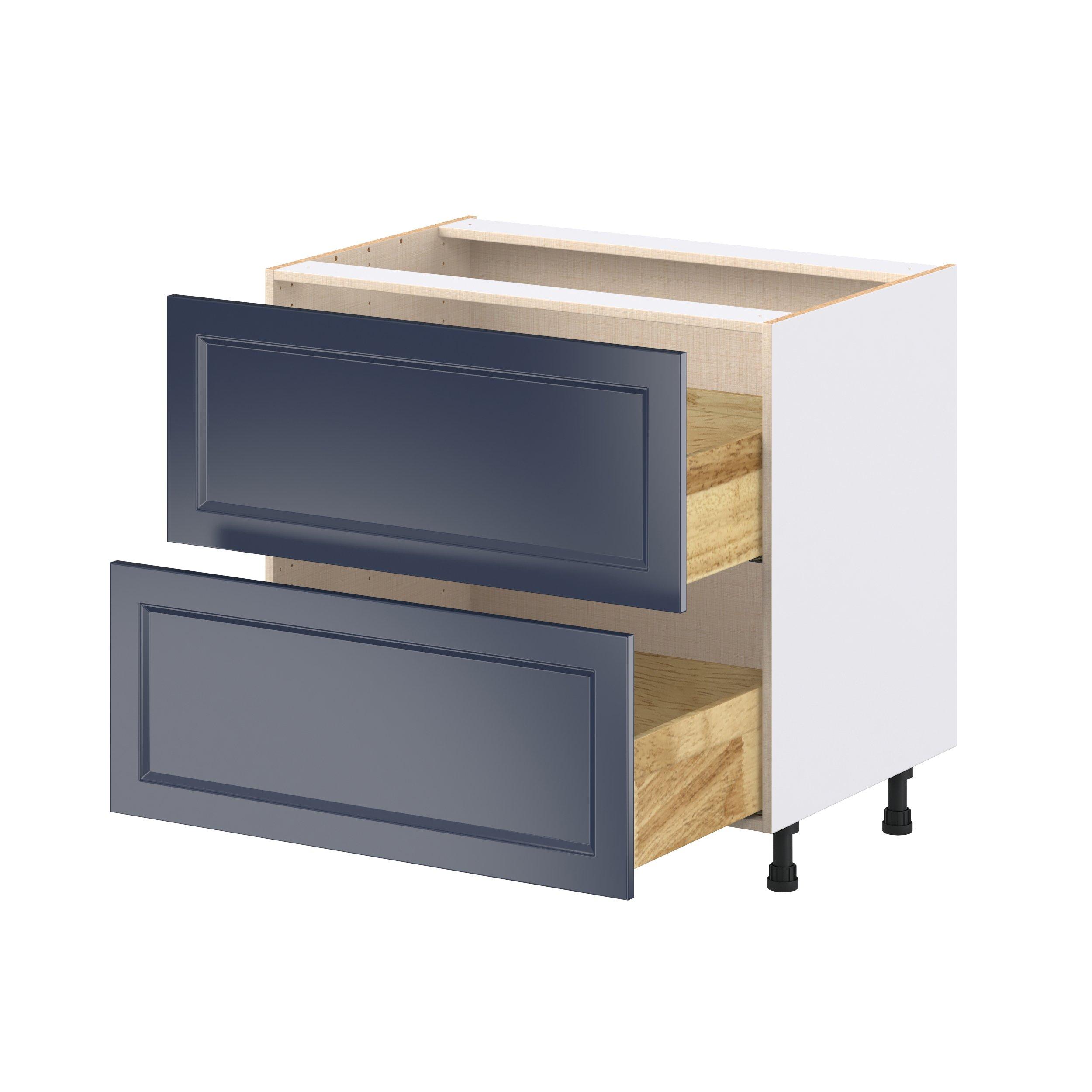 Peachtree 36 in. Painted Midnight Blue Drawer Base Cabinet