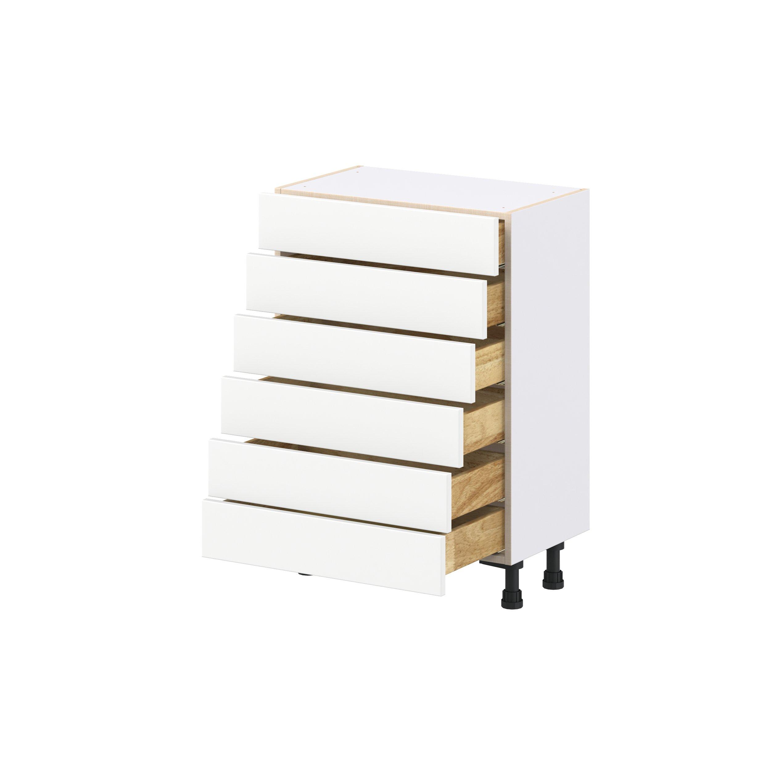 Peachtree 24 in. Painted Bright White Shallow Base Cabinet