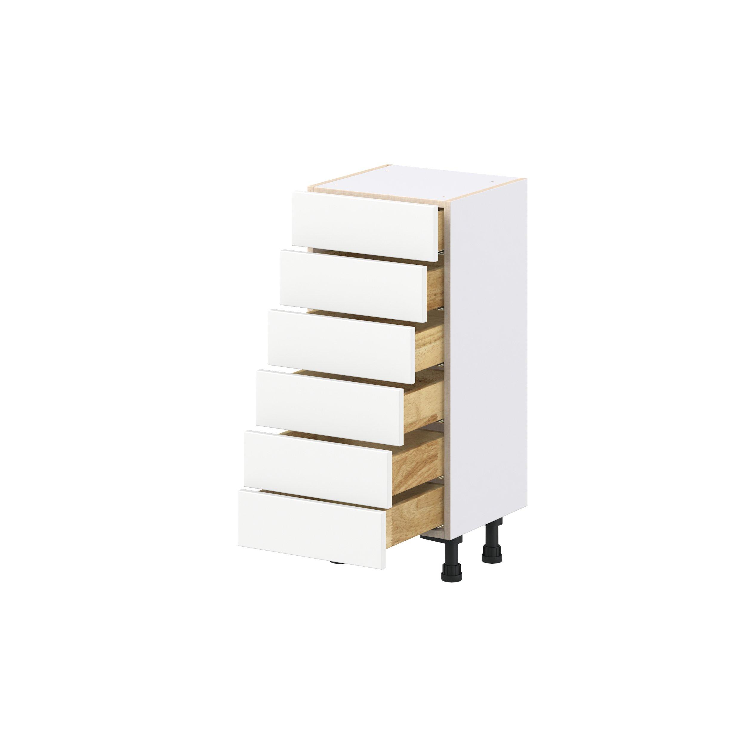 Peachtree 15 in. Painted Bright White Shallow Base Cabinet