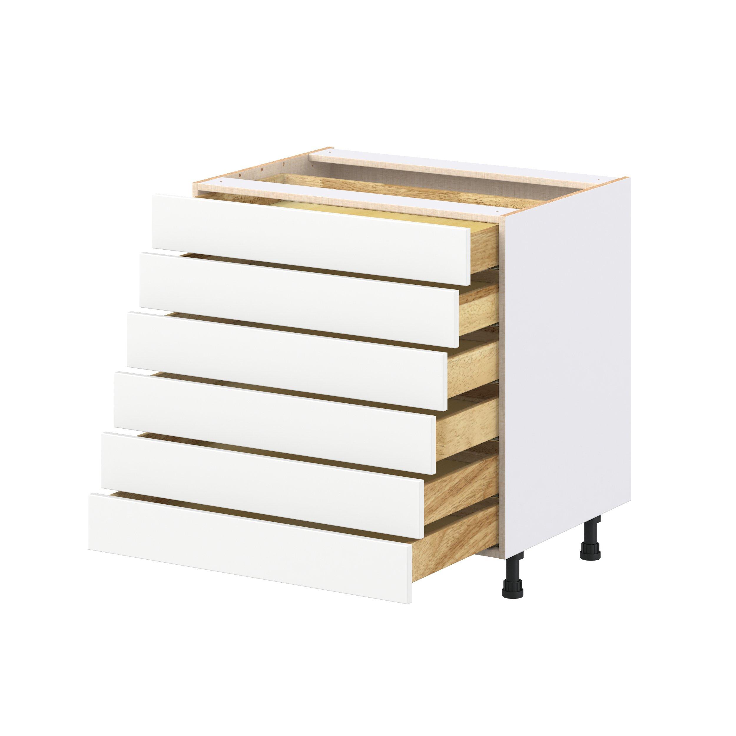 Peachtree 33 in. Painted Bright White Drawer Base Cabinet