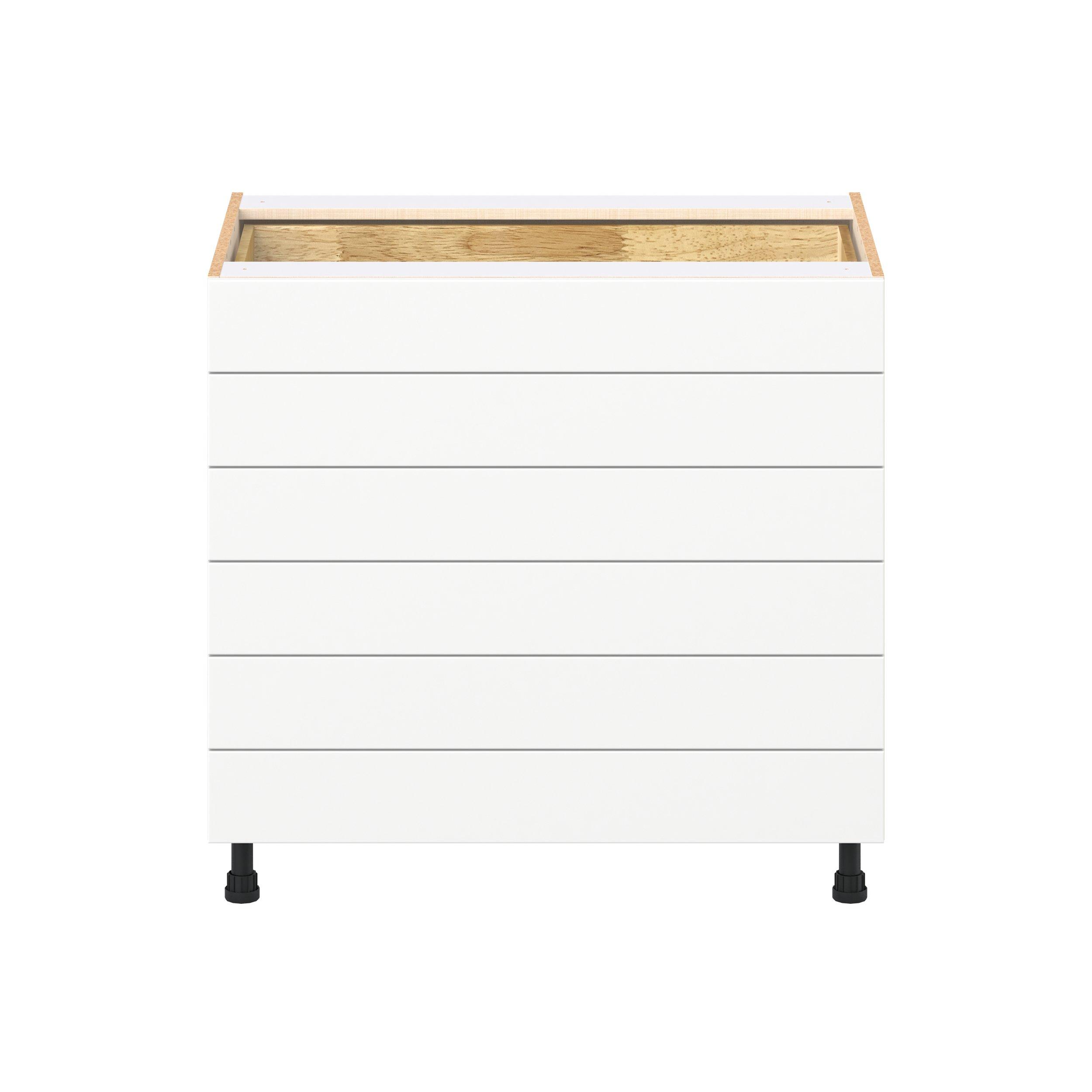 Peachtree 36 in. Painted Bright White Drawer Base Cabinet