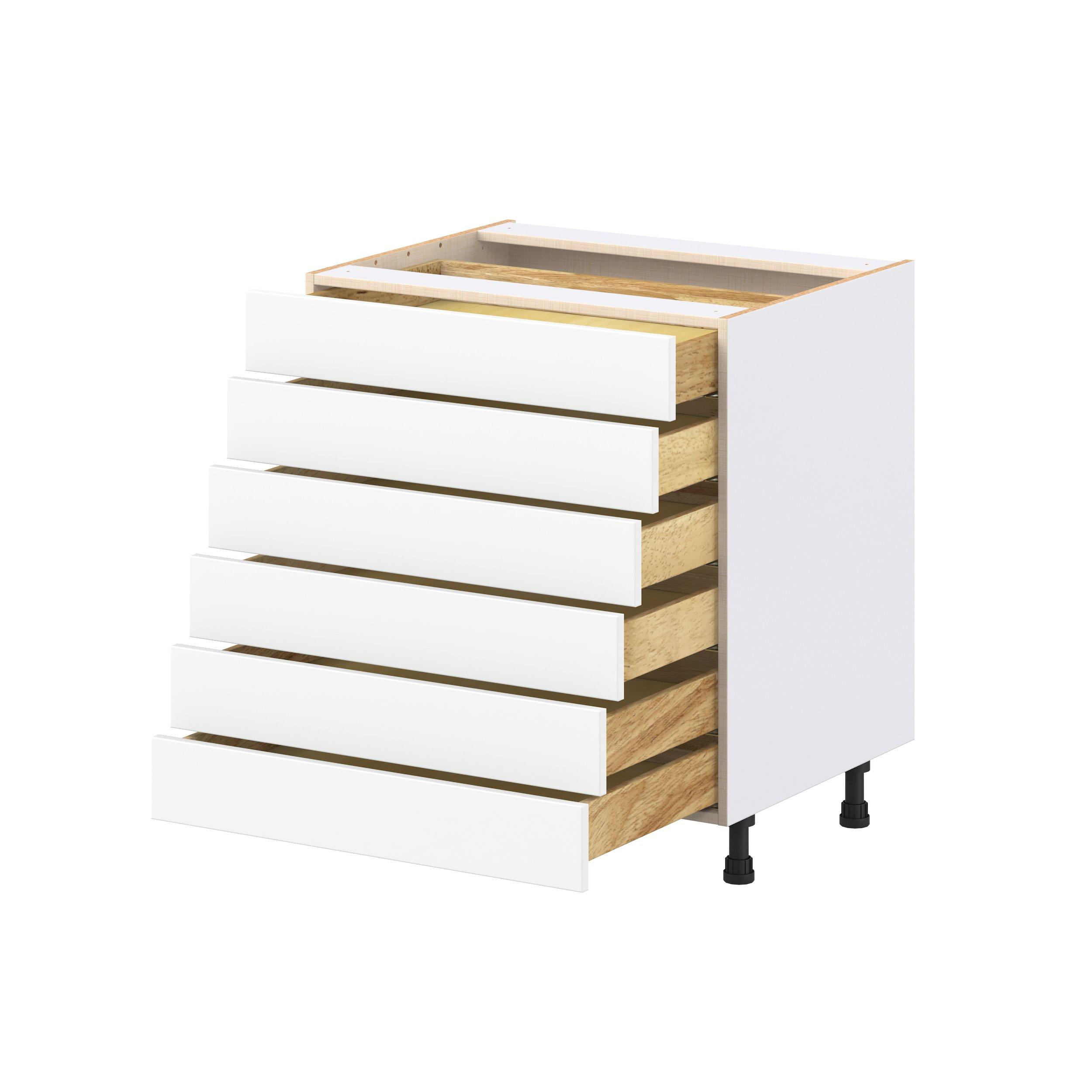 Peachtree 30 in. Painted Bright White Drawer Base Cabinet