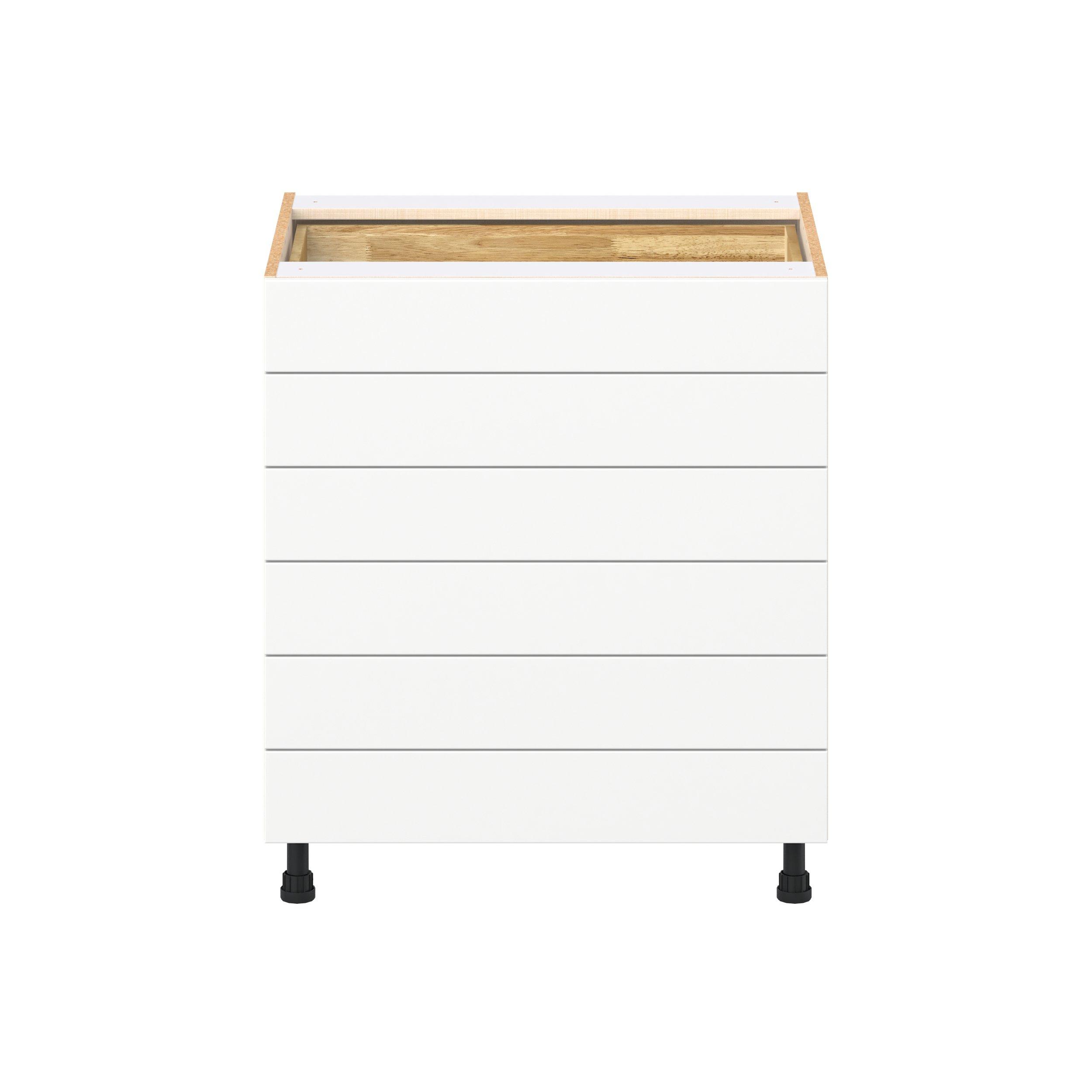 Peachtree 30 in. Painted Bright White Drawer Base Cabinet