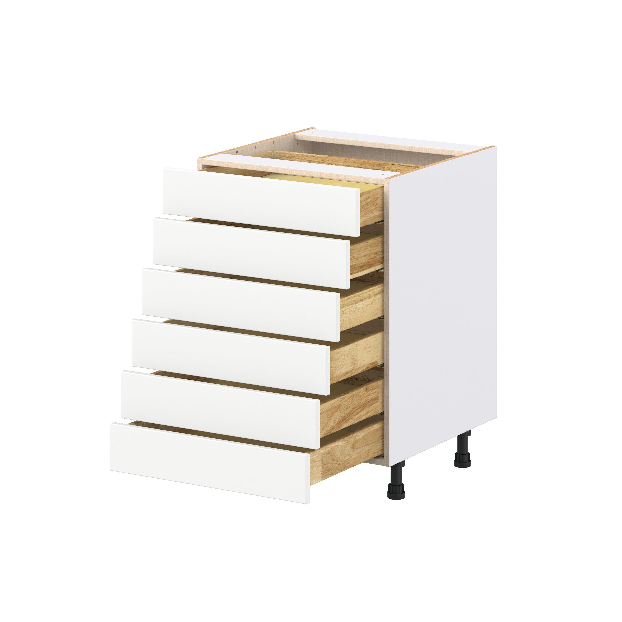 Peachtree 24 in. Painted Bright White Drawer Base Cabinet