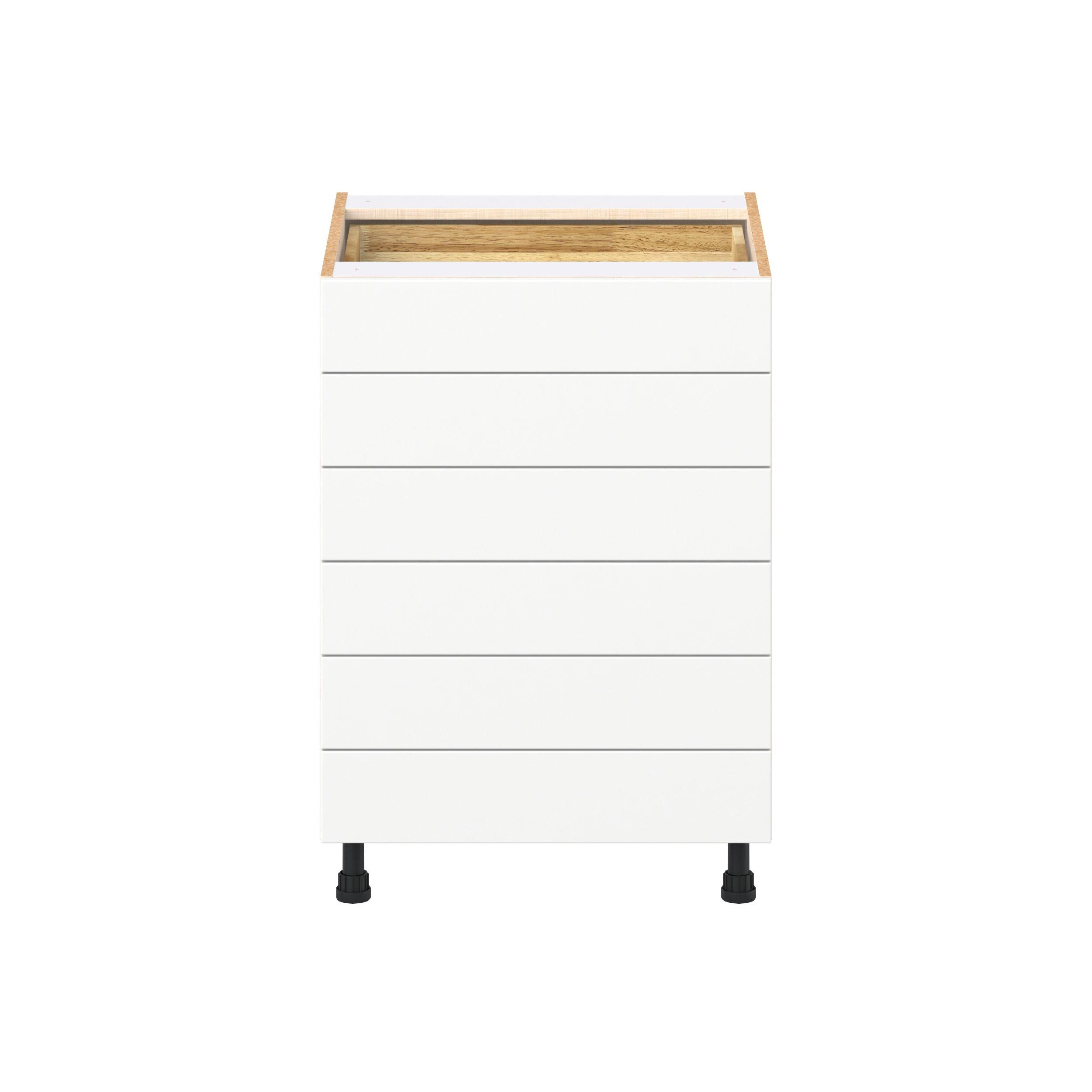 Peachtree 24 in. Painted Bright White Drawer Base Cabinet
