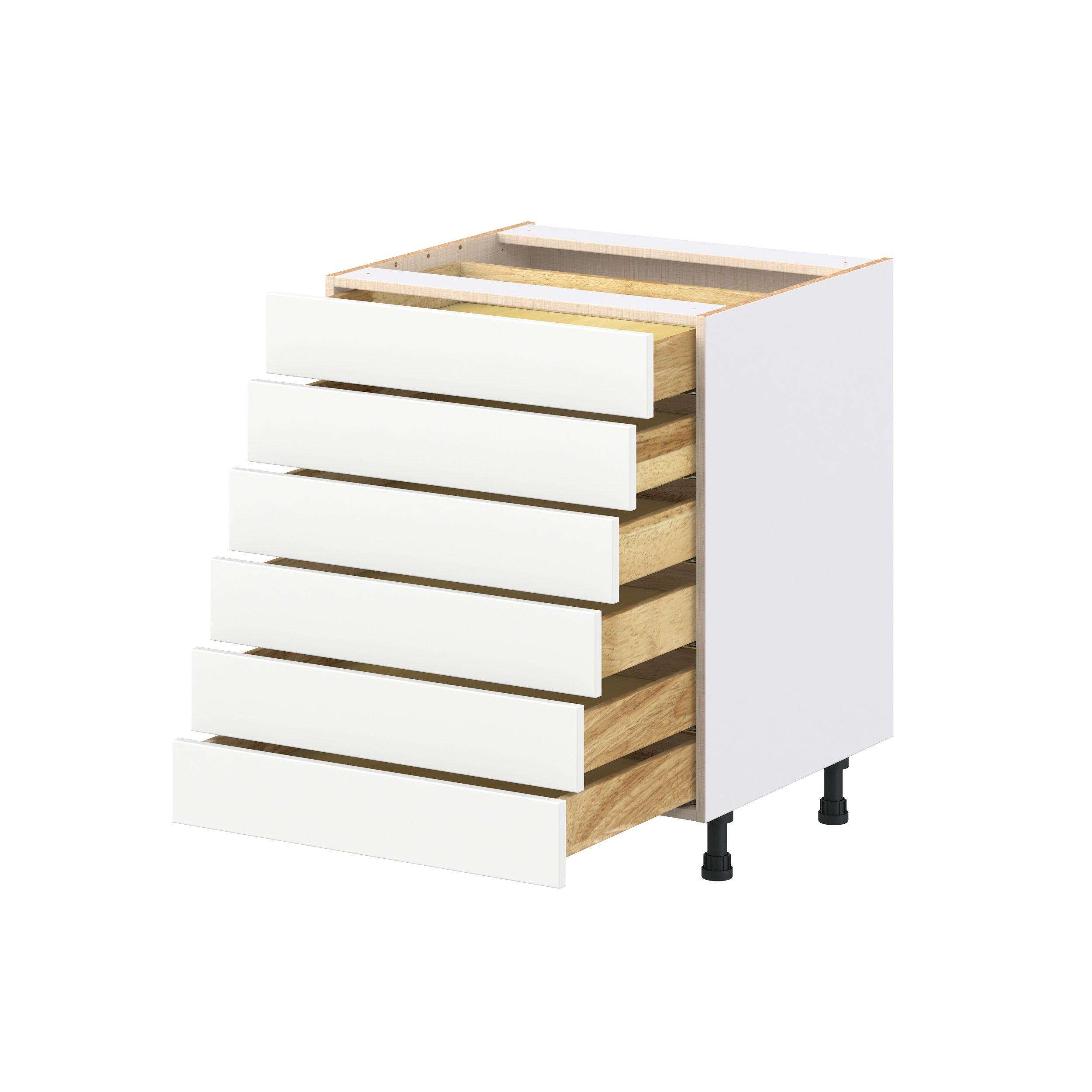 Peachtree 27 in. Painted Bright White Drawer Base Cabinet