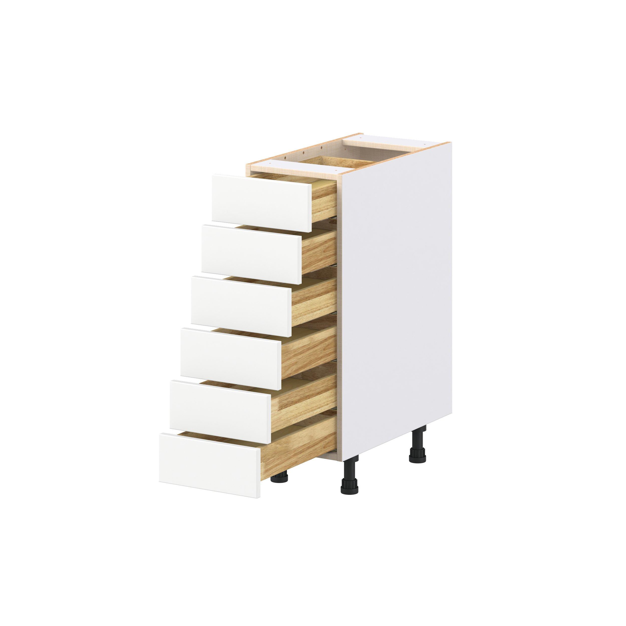 Peachtree 12 in. Painted Bright White Drawer Base Cabinet