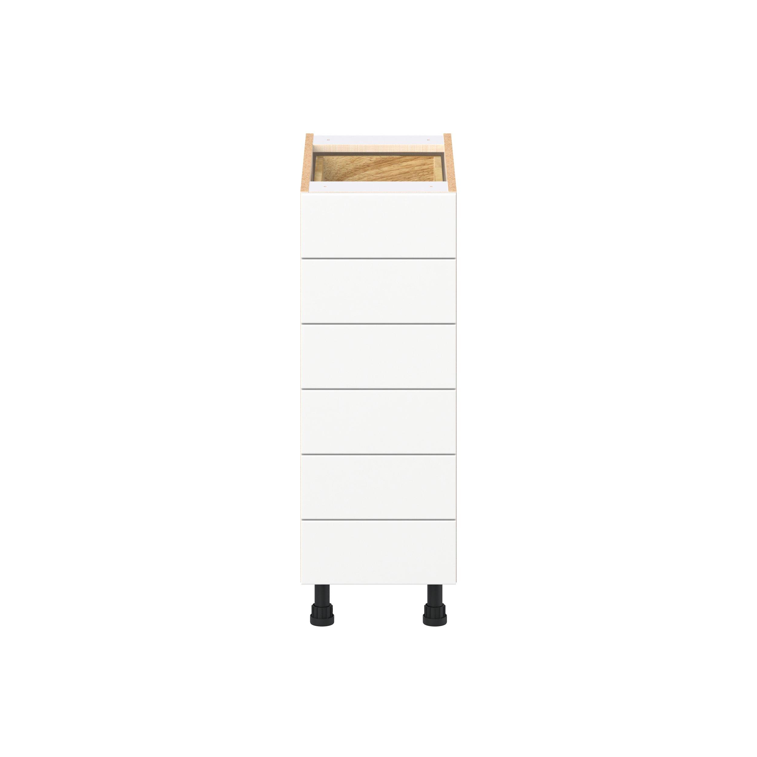 Peachtree 12 in. Painted Bright White Drawer Base Cabinet