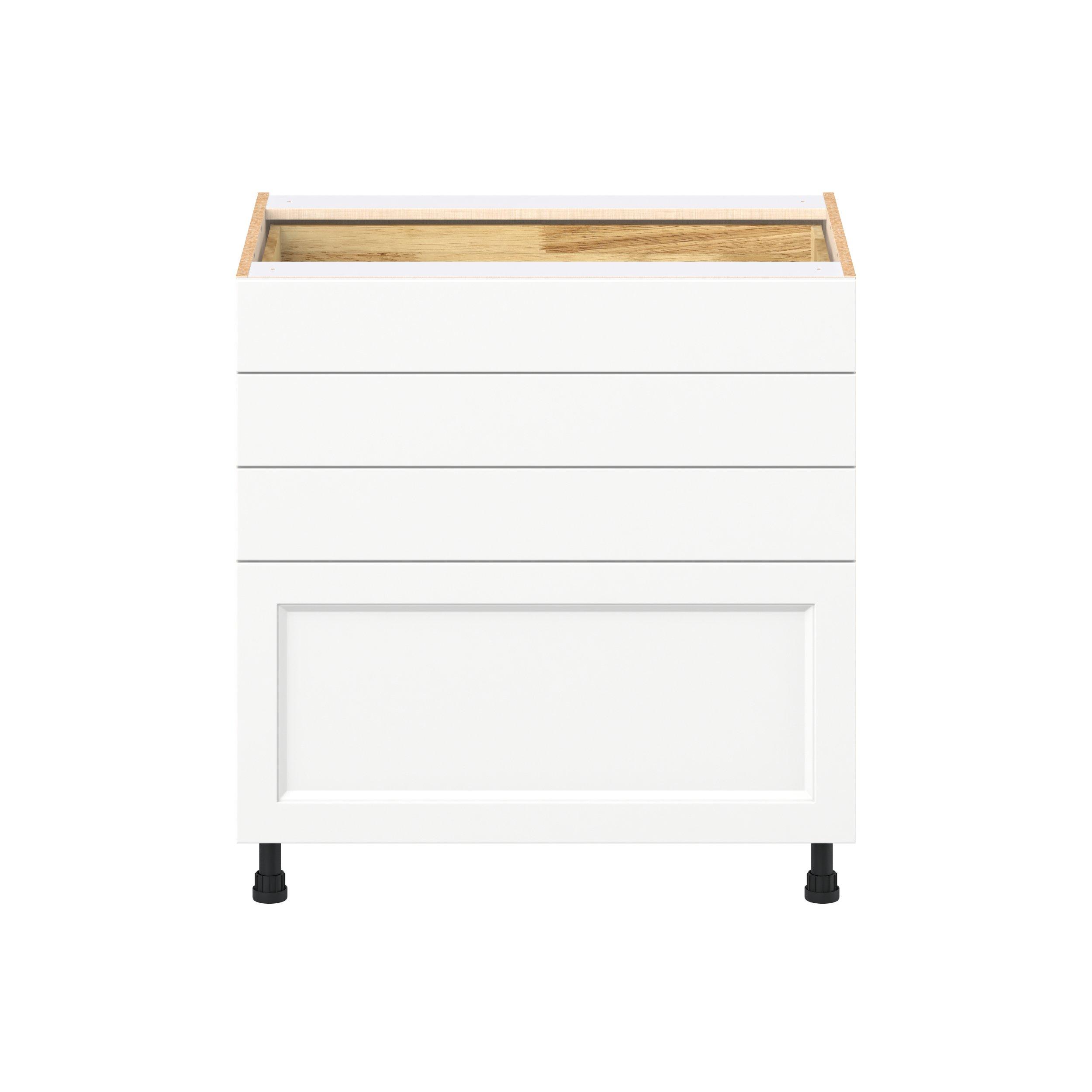 Peachtree 33 in. Painted Bright White Drawer Base Cabinet