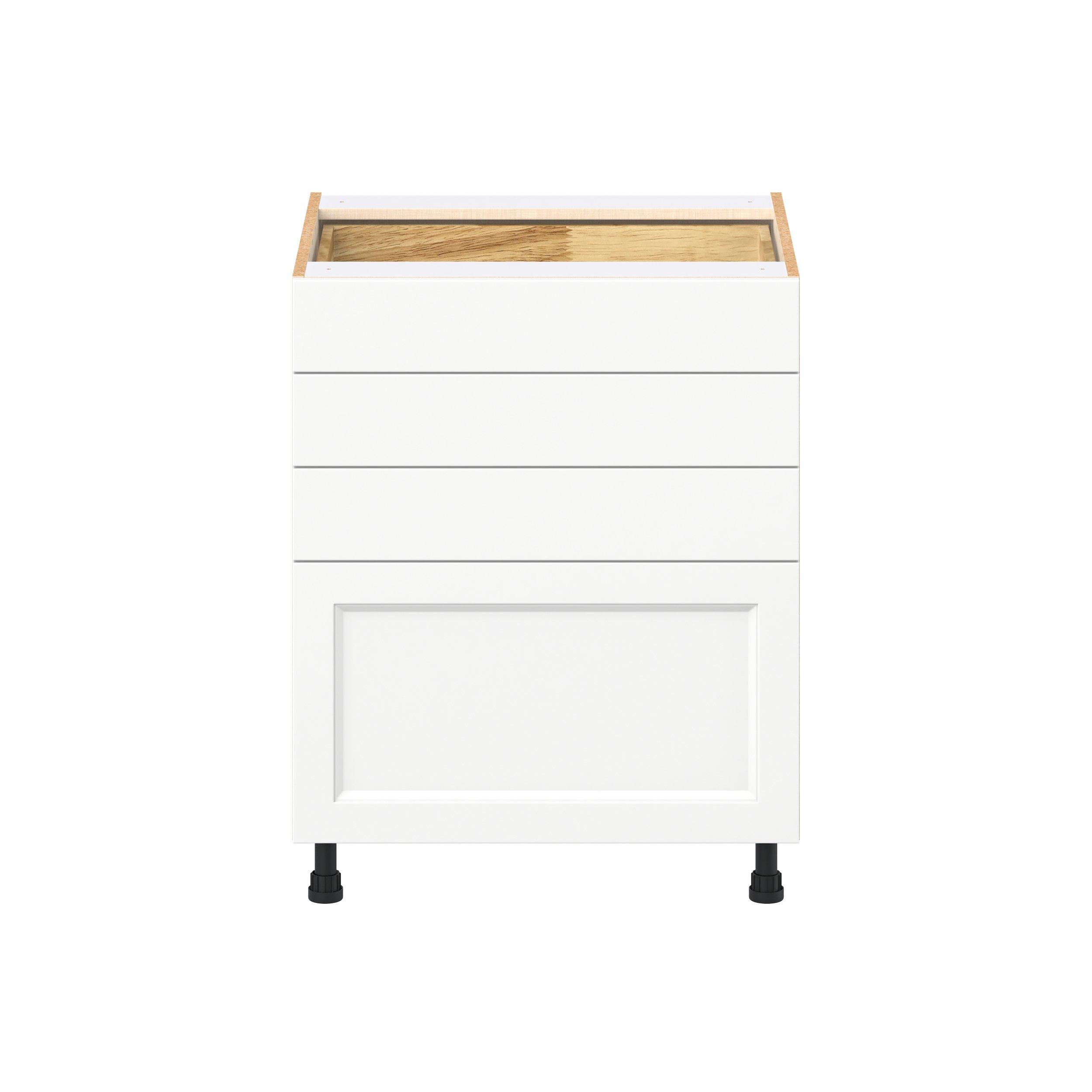 Peachtree 27 in. Painted Bright White Drawer Base Cabinet