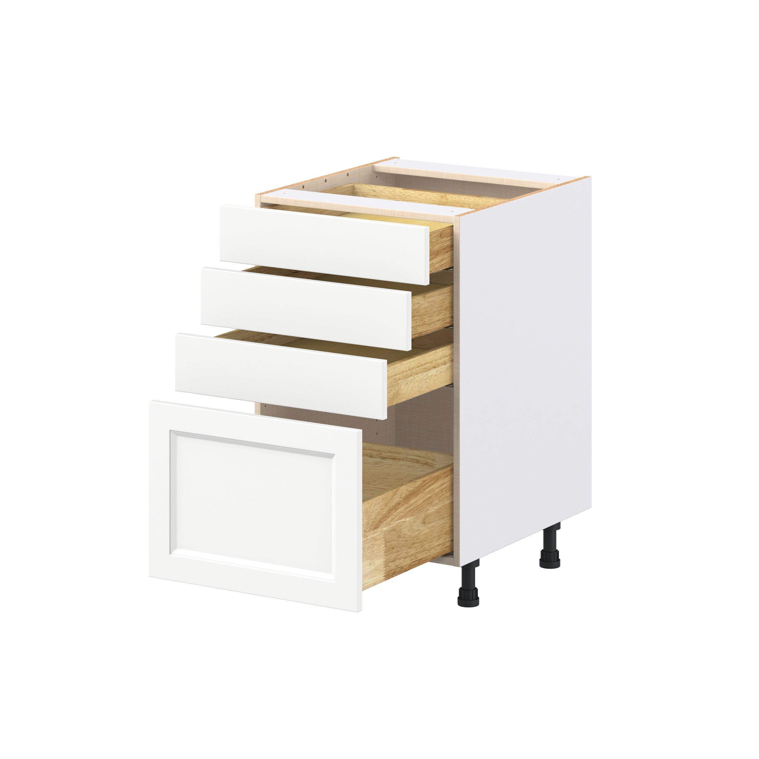 Peachtree 21 in. Painted Bright White Drawer Base Cabinet