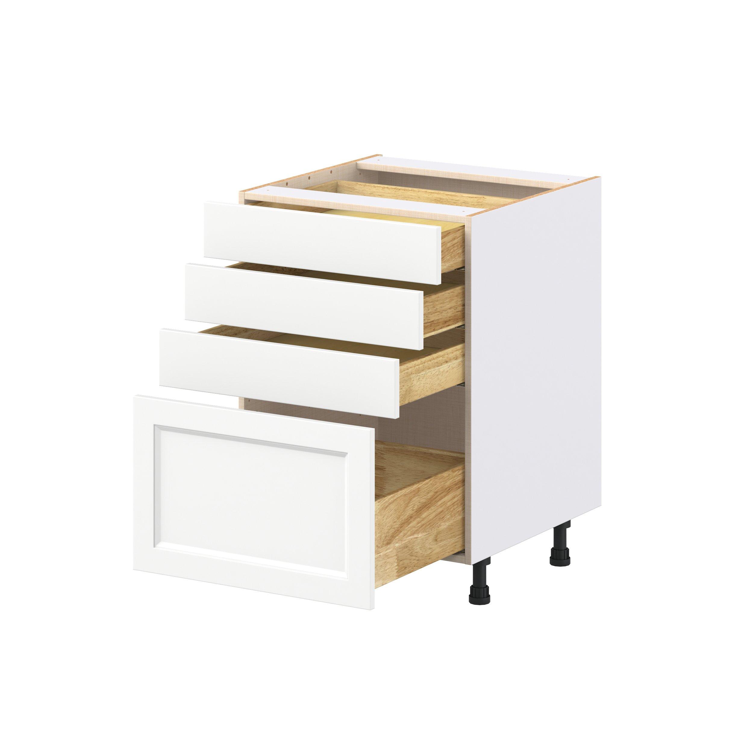 Peachtree 24 in. Painted Bright White Drawer Base Cabinet