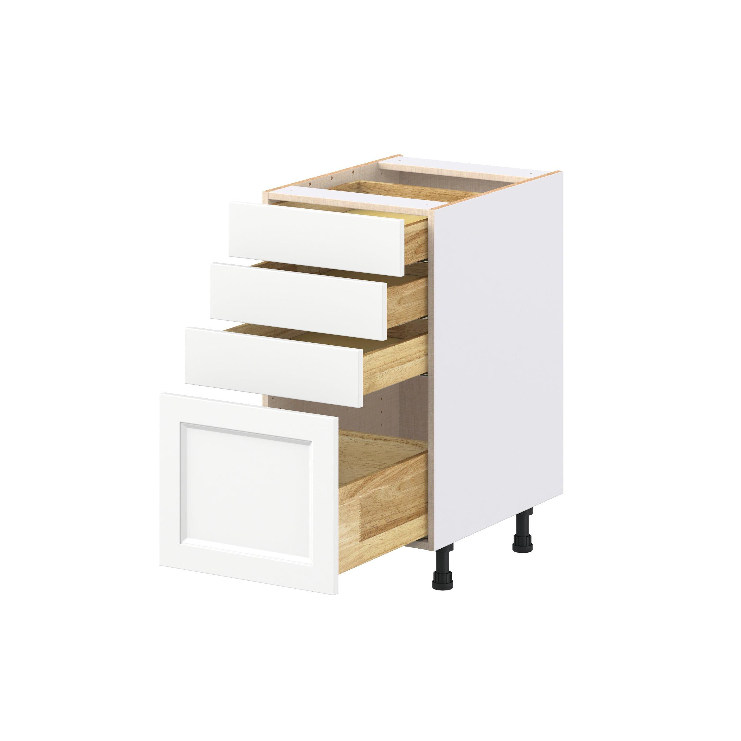 Peachtree 18 in. Painted Bright White Drawer Base Cabinet