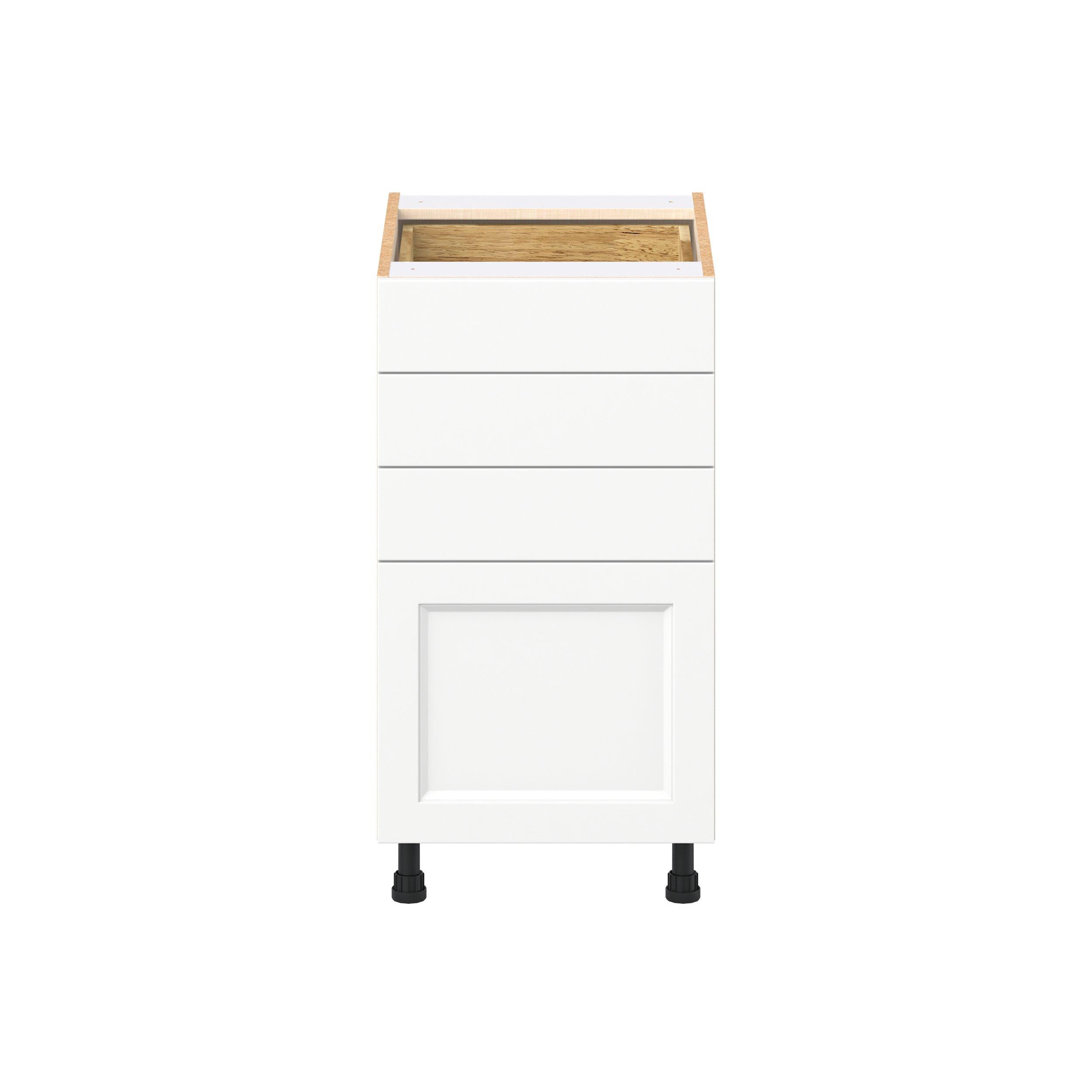 Peachtree 18 in. Painted Bright White Drawer Base Cabinet