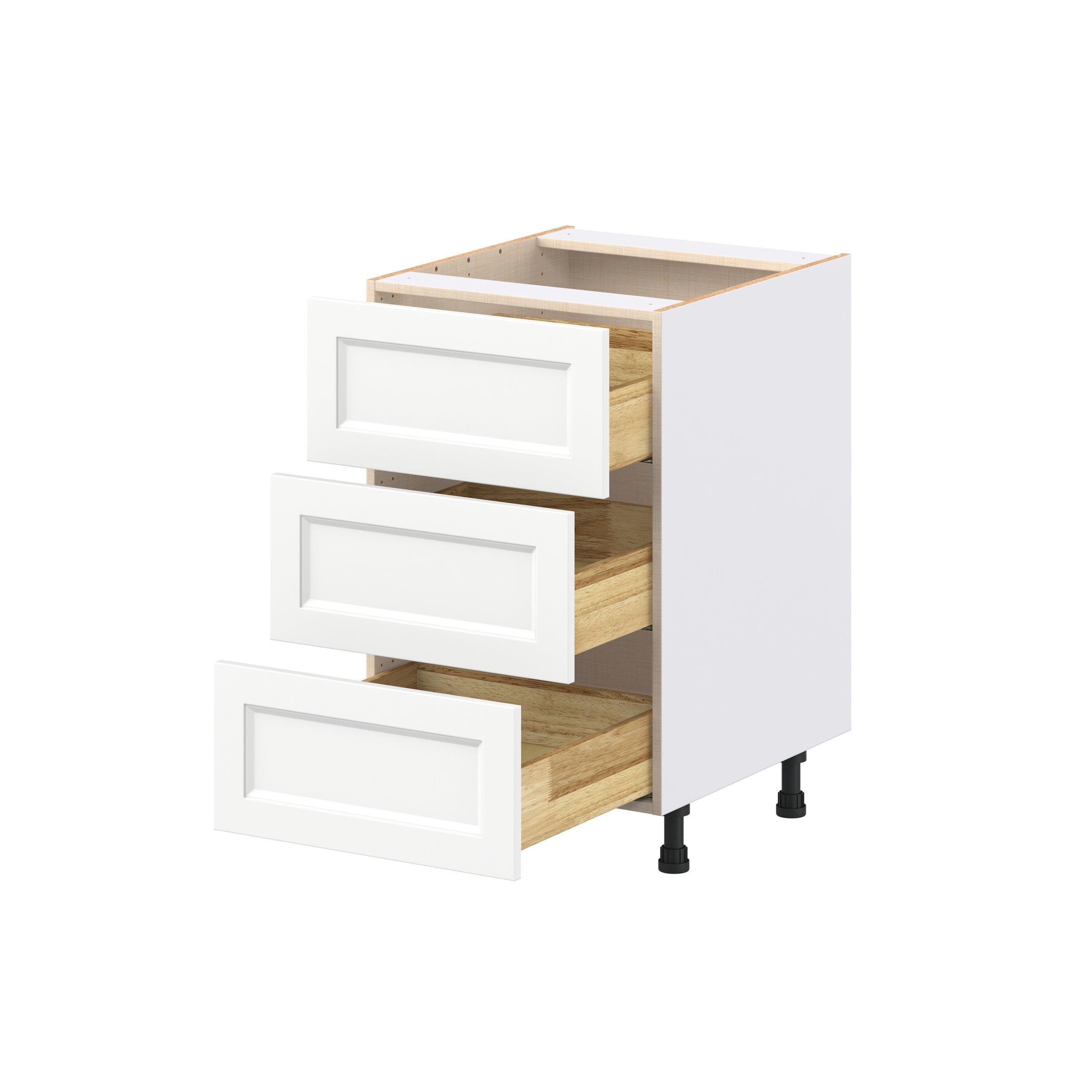 Peachtree 21 in. Painted Bright White Drawer Base Cabinet