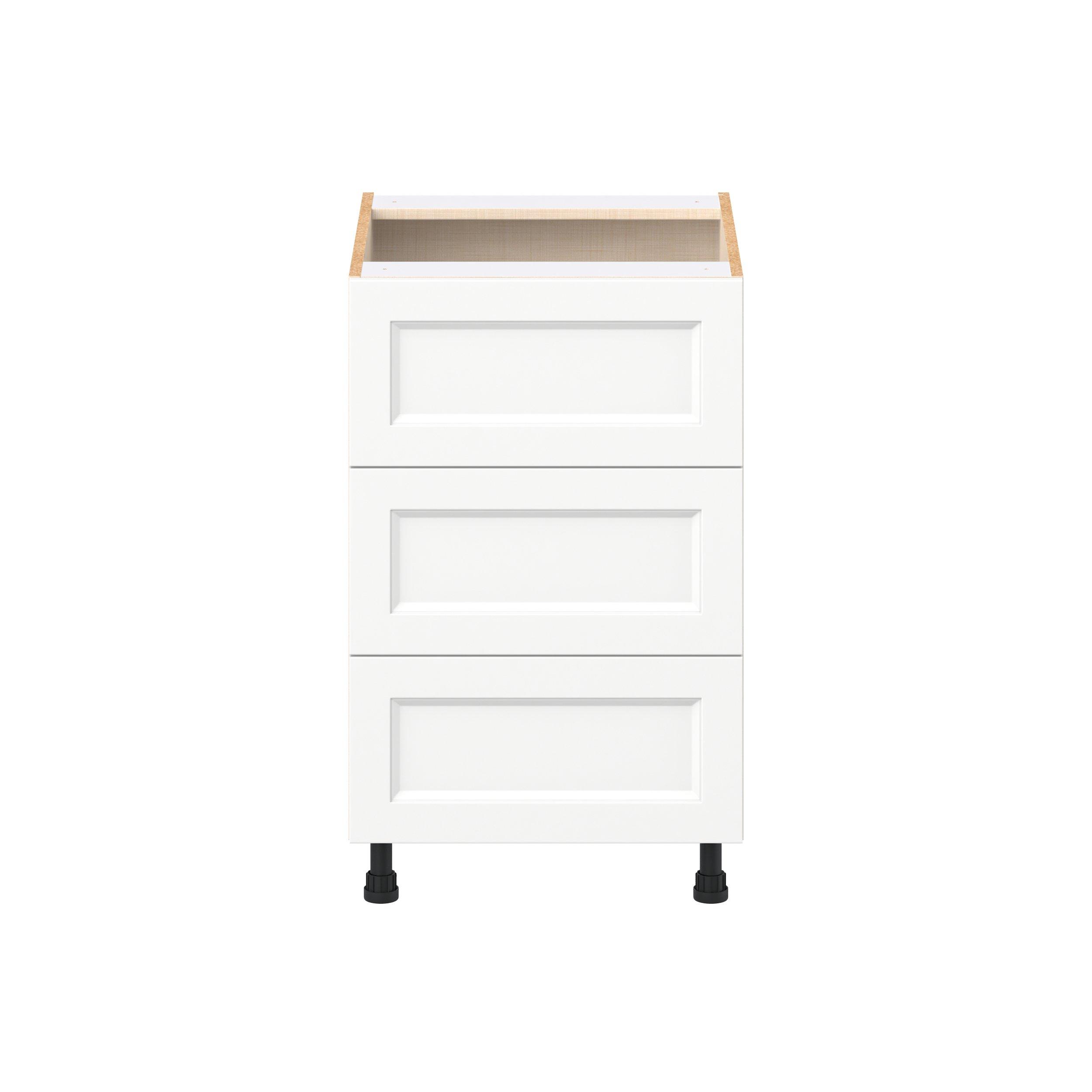 Peachtree 21 in. Painted Bright White Drawer Base Cabinet