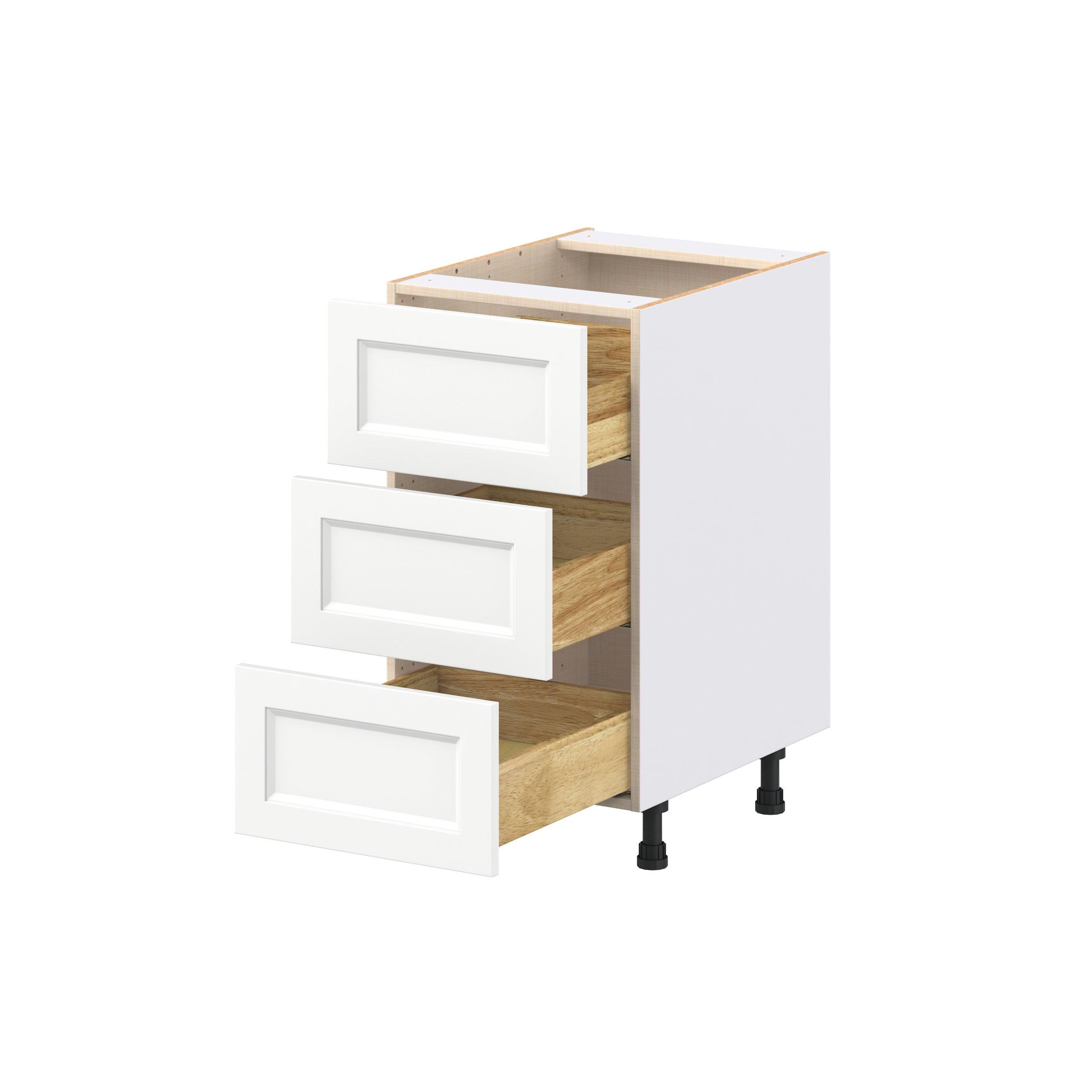 Peachtree 18 in. Painted Bright White Drawer Base Cabinet