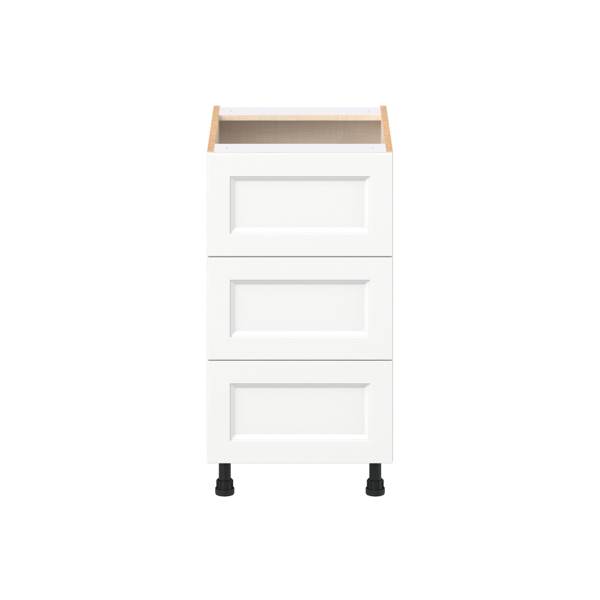 Peachtree 18 in. Painted Bright White Drawer Base Cabinet