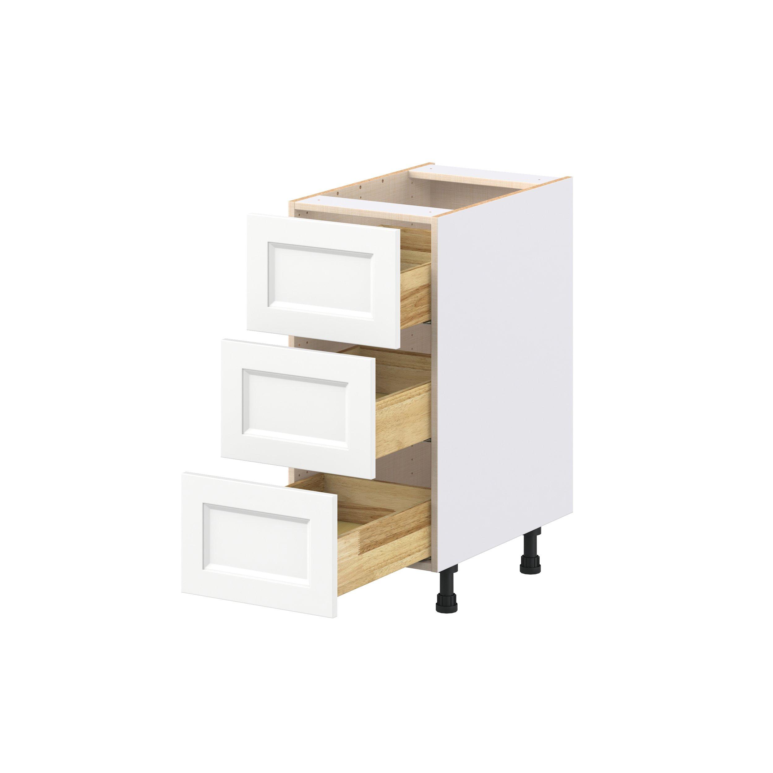 Peachtree 15 in. Painted Bright White Drawer Base Cabinet