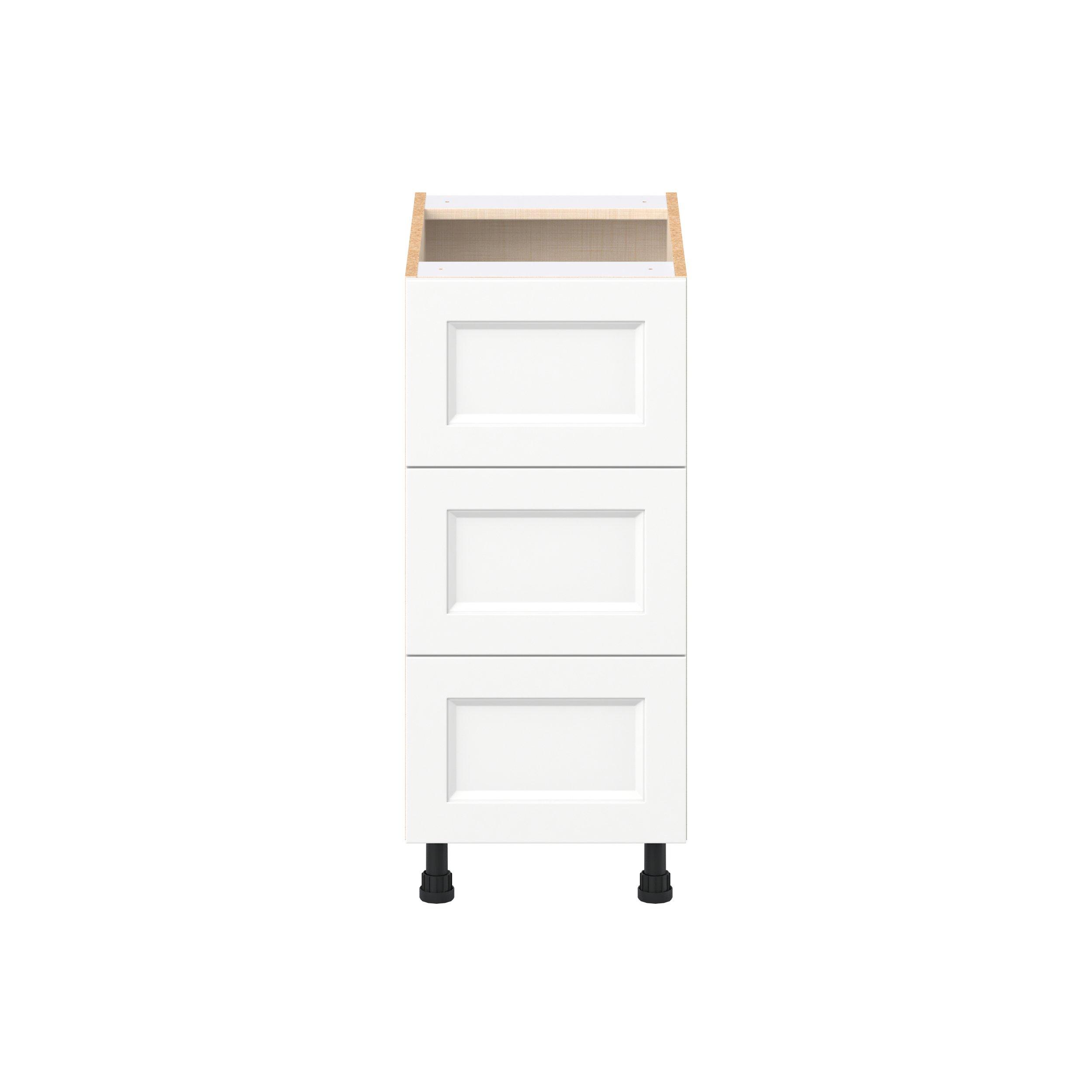 Peachtree 15 in. Painted Bright White Drawer Base Cabinet