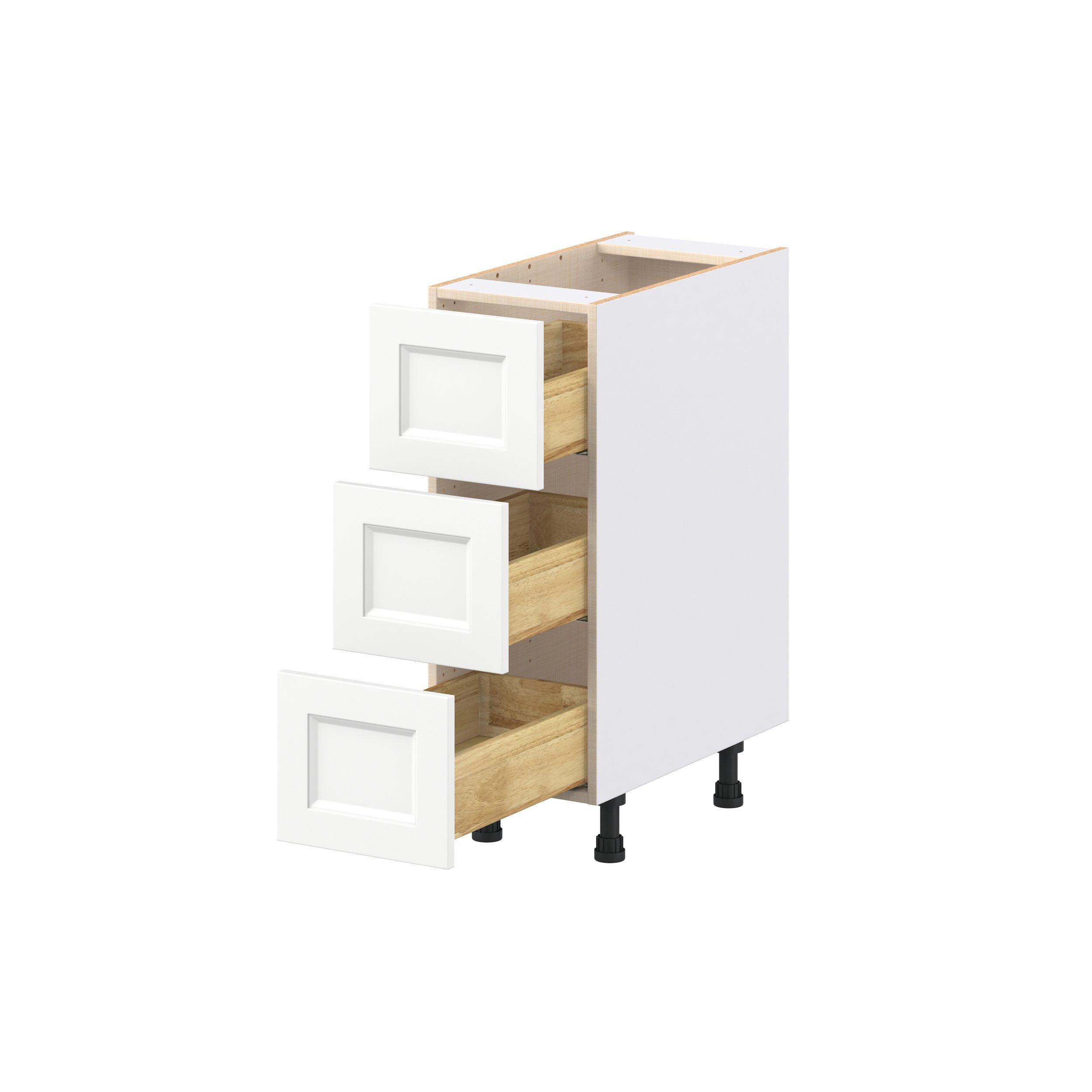 Peachtree 12 in. Painted Bright White Drawer Base Cabinet