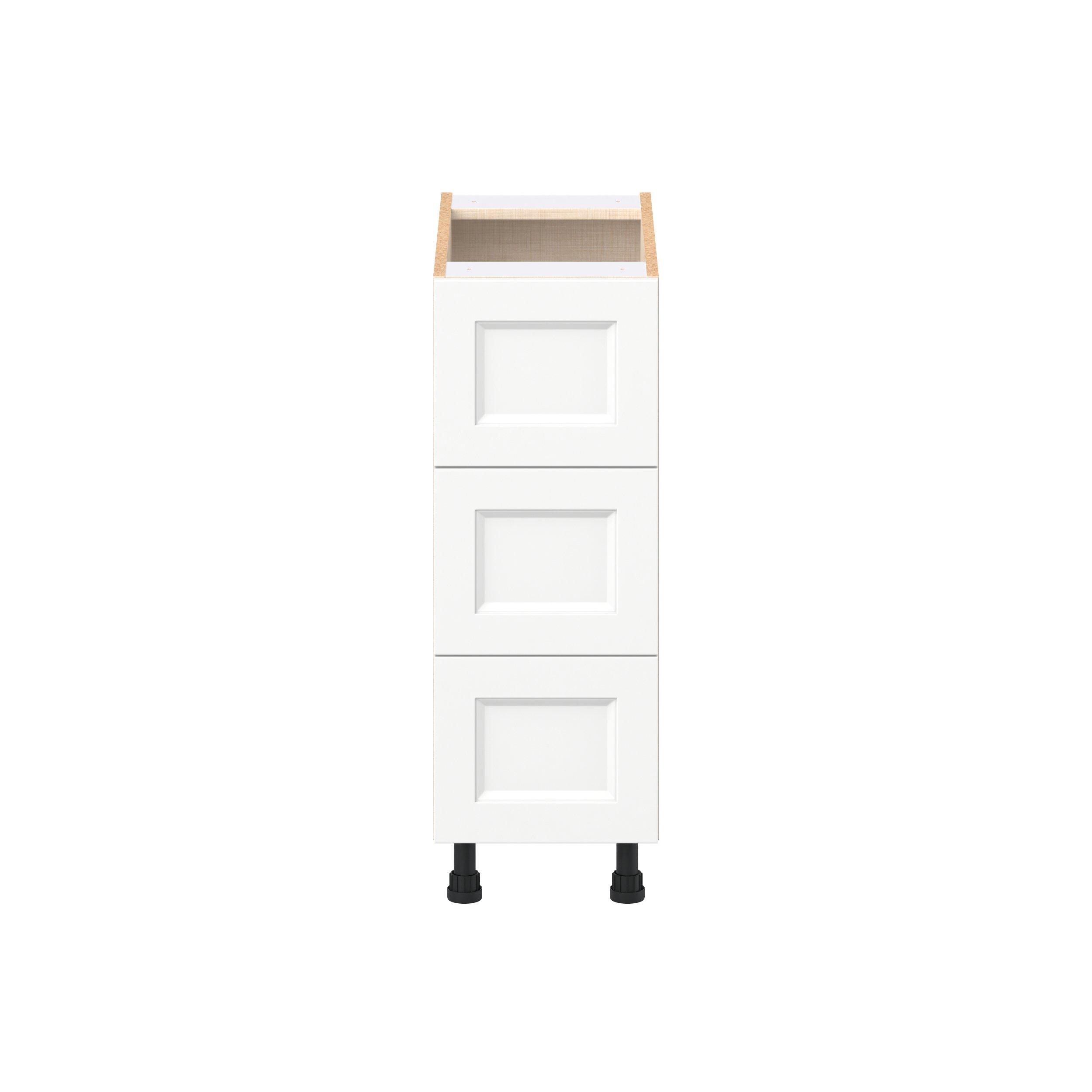 Peachtree 12 in. Painted Bright White Drawer Base Cabinet