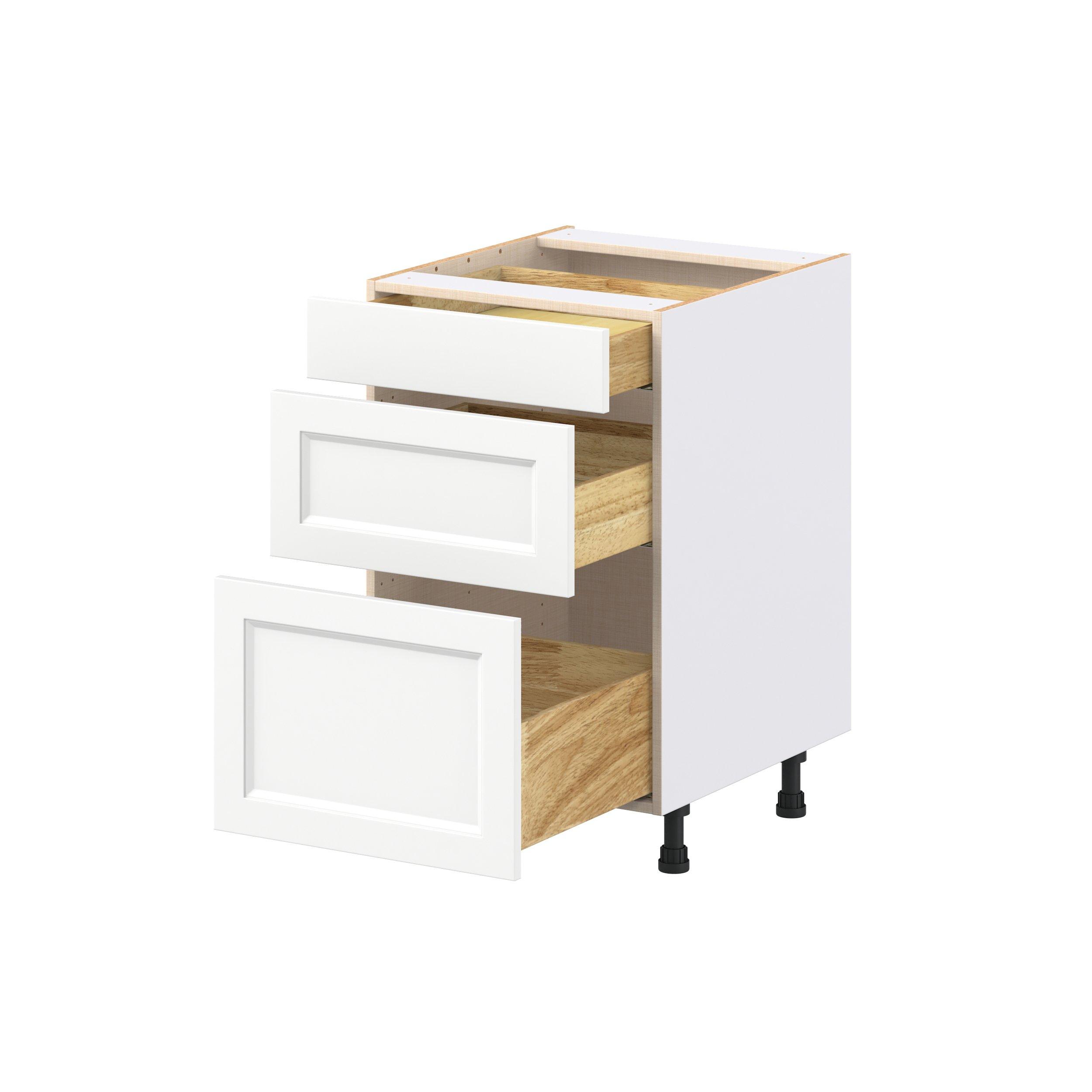 Peachtree 21 in. Painted Bright White Drawer Base Cabinet