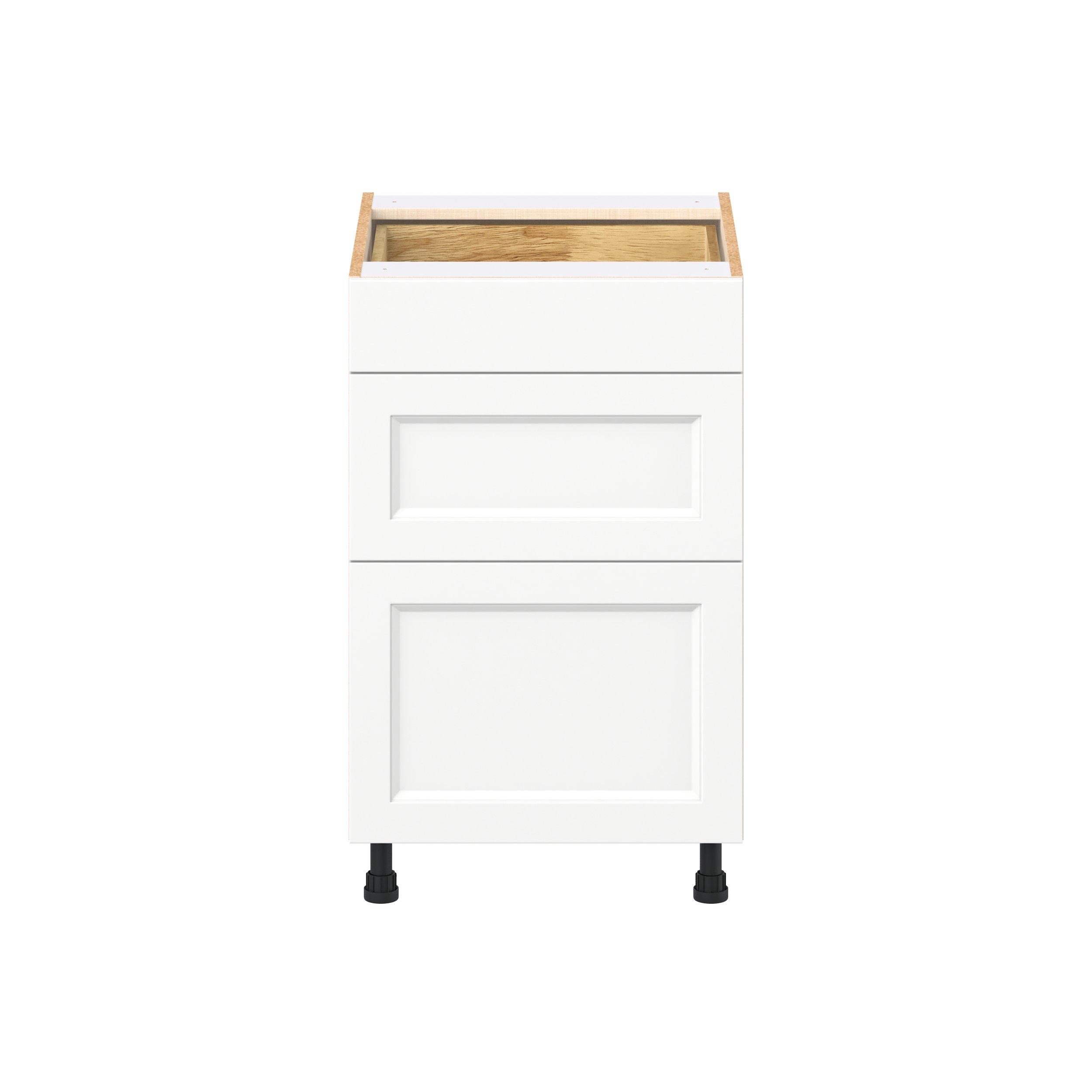 Peachtree 21 in. Painted Bright White Drawer Base Cabinet