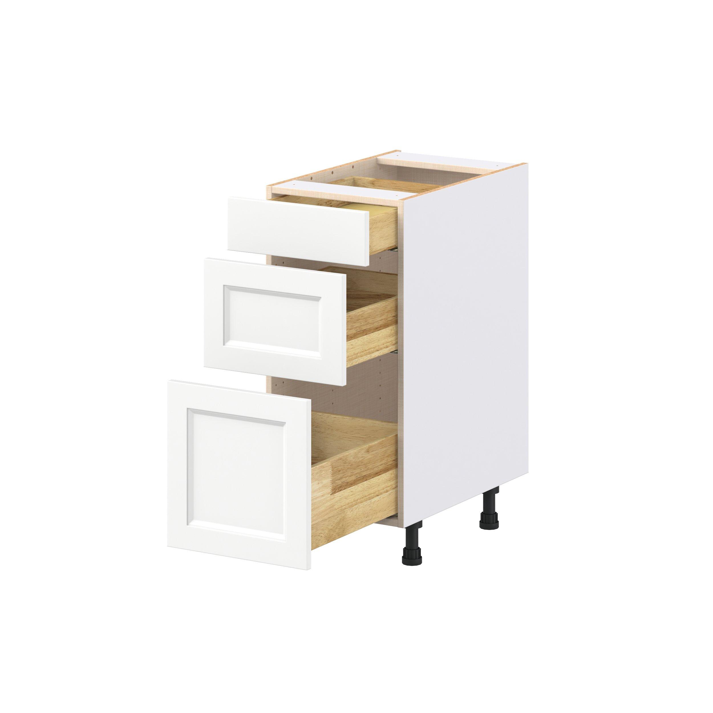 Peachtree 15 in. Painted Bright White Drawer Base Cabinet